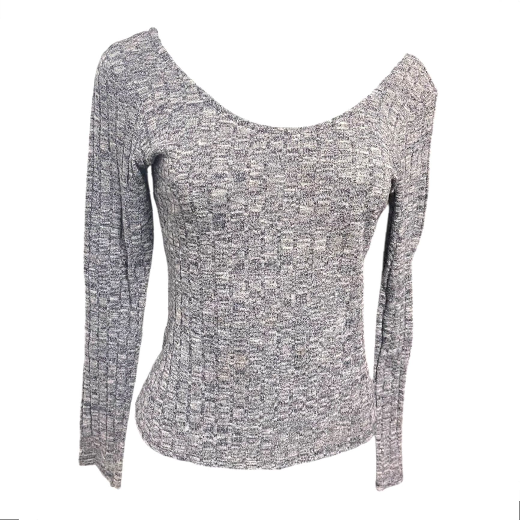 Vintage Ultra Flirt T-Shirt Womens Ribbed Fitted Marled Purple Scoop Neck M Medium Size M / US 6-8 / IT 42-44 - 4 Thumbnail