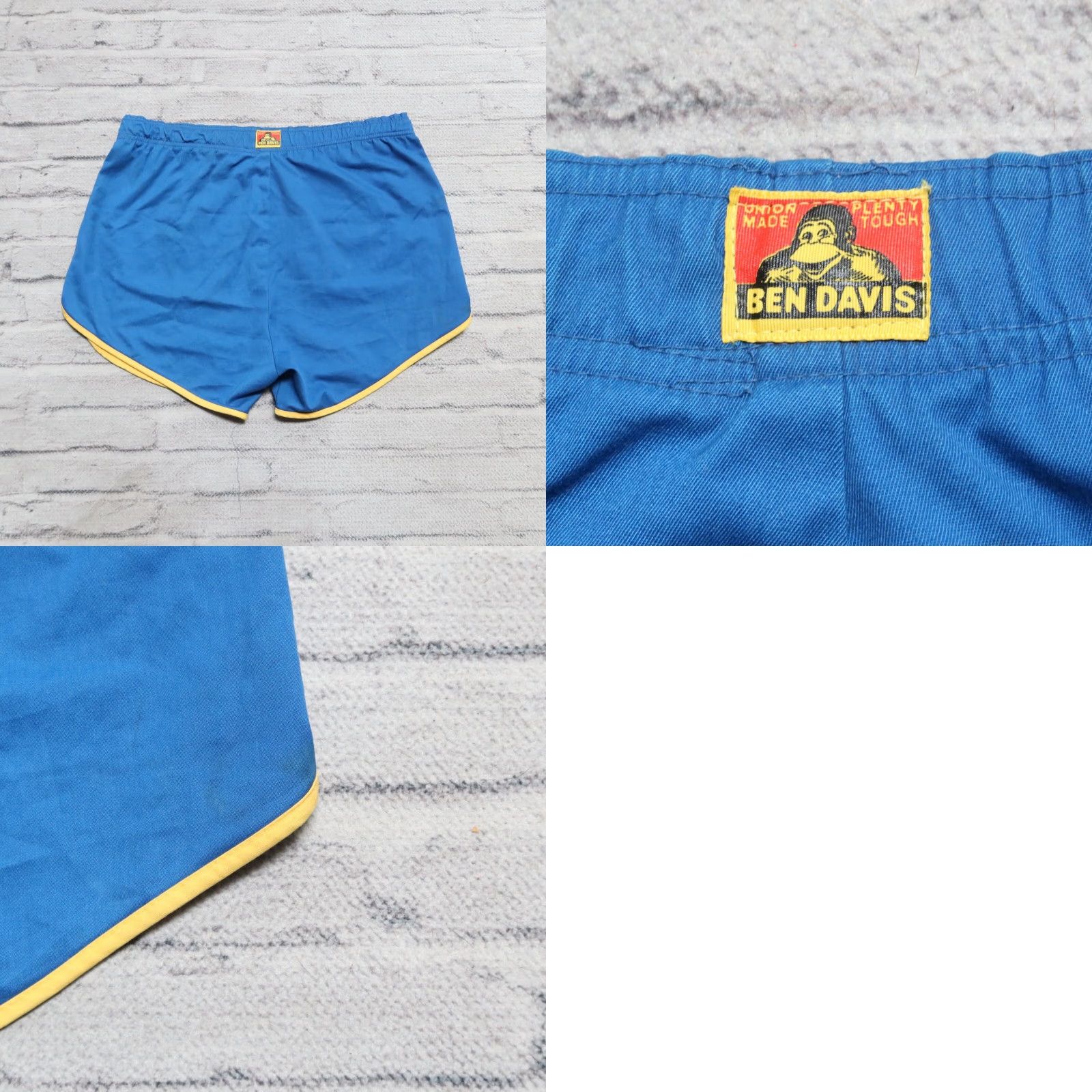 Ben Davis VINTAGE Ben Davis Shorts Denim Pants 34-36 Blue 60s Work Wear Union Made in USA Mens Shorts Size US 34 / EU 50 - 9 Thumbnail