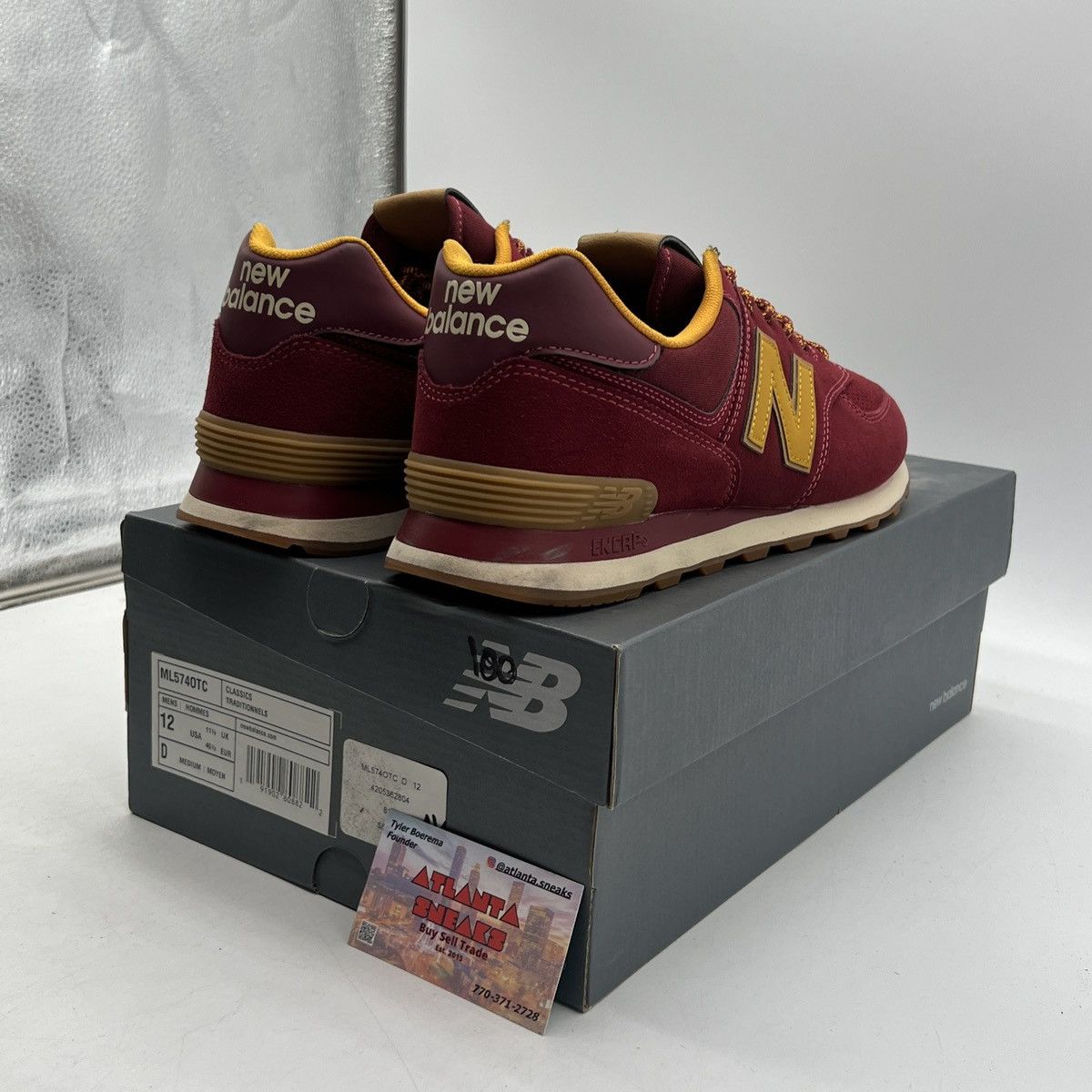 New Balance 574 outdoor pack burgundy Size US 12 / EU 45 - 5 Thumbnail