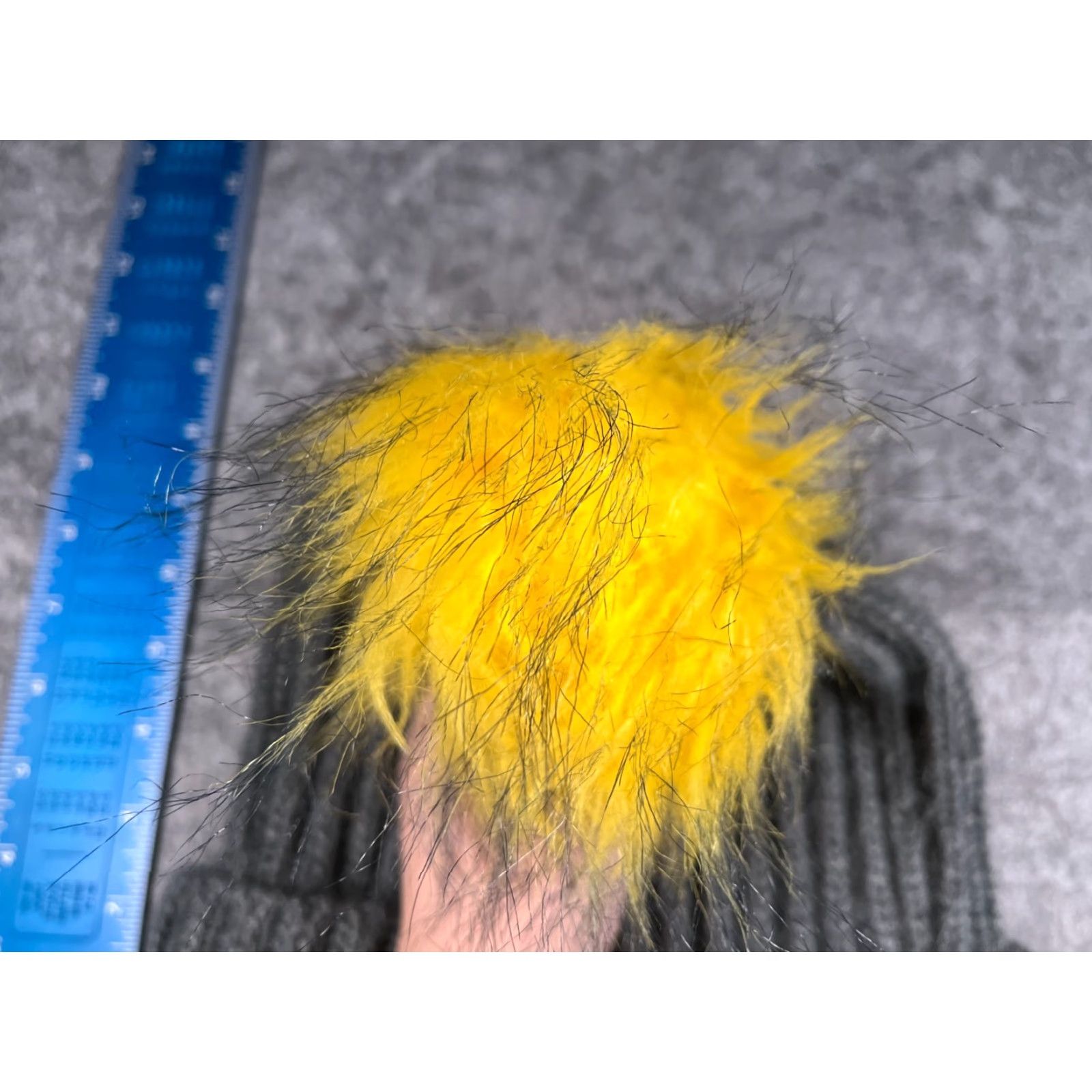 Vintage Maurices Beanie Hat Womens One Size Gray Double Knit Acrylic Faux Fur Pom Ski Size ONE SIZE - 3 Thumbnail