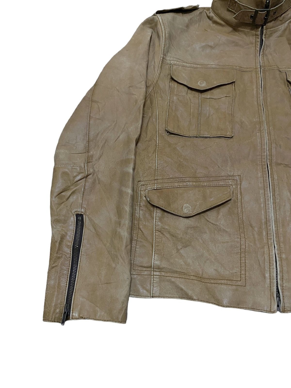 Vintage Vintage Brand Scoopman Leather Jacket 1990s Size US L / EU 52-54 / 3 - 3 Thumbnail
