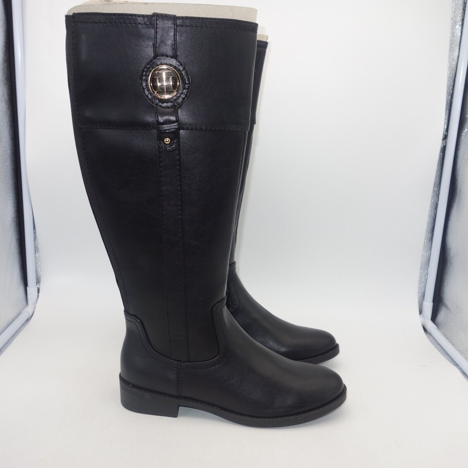 Tommy Hilfiger NEW Tommy Hilfiger Imina Black Knee High Riding Boot Size US 6.5 / IT 36.5 - 9 Thumbnail