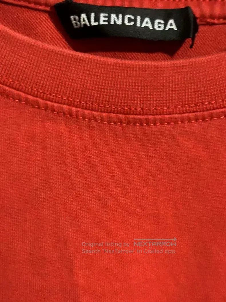 Balenciaga Balenciaga Red Coke Wave Short Sleeve T-Shirt Size US M / EU 48-50 / 2 - 3 Thumbnail