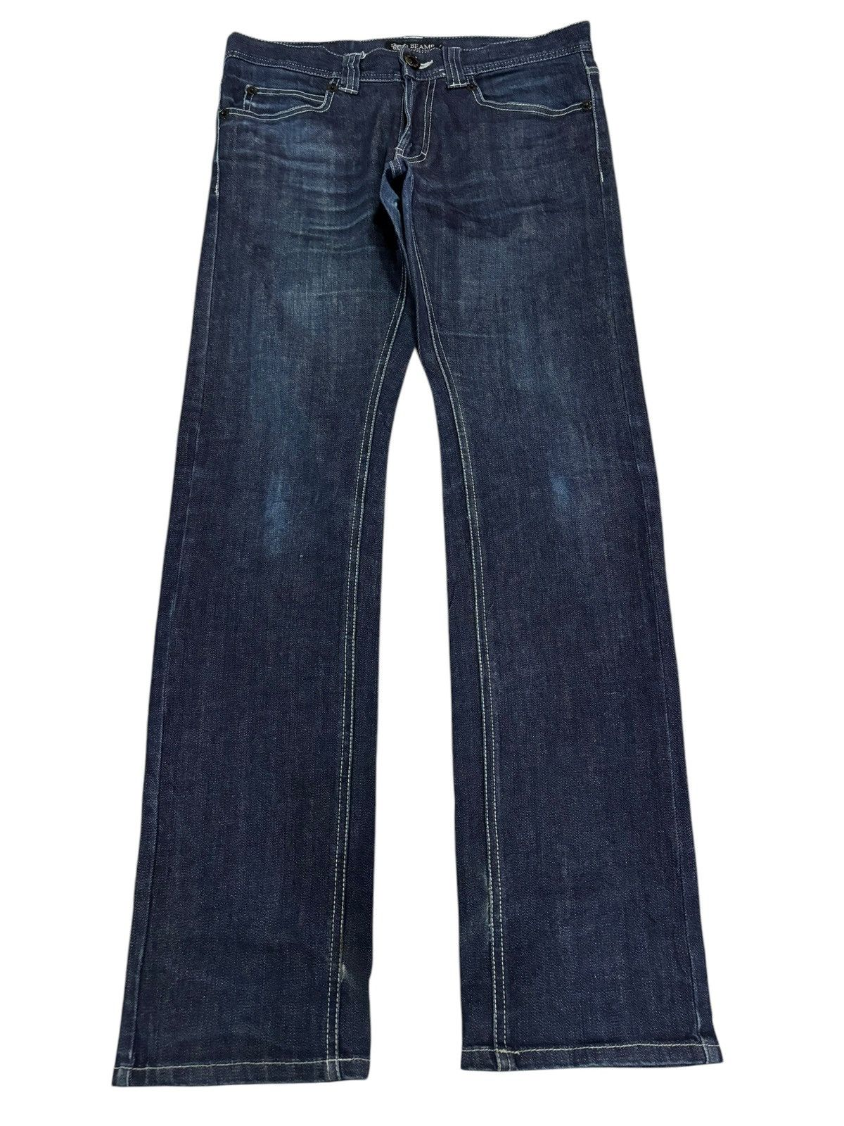 Beams Japan × Japanese Brand × Vintage Vintage Beams Heart Japan Faded Indigo Stretch Jeans Size US 31 - 1 Thumbnail