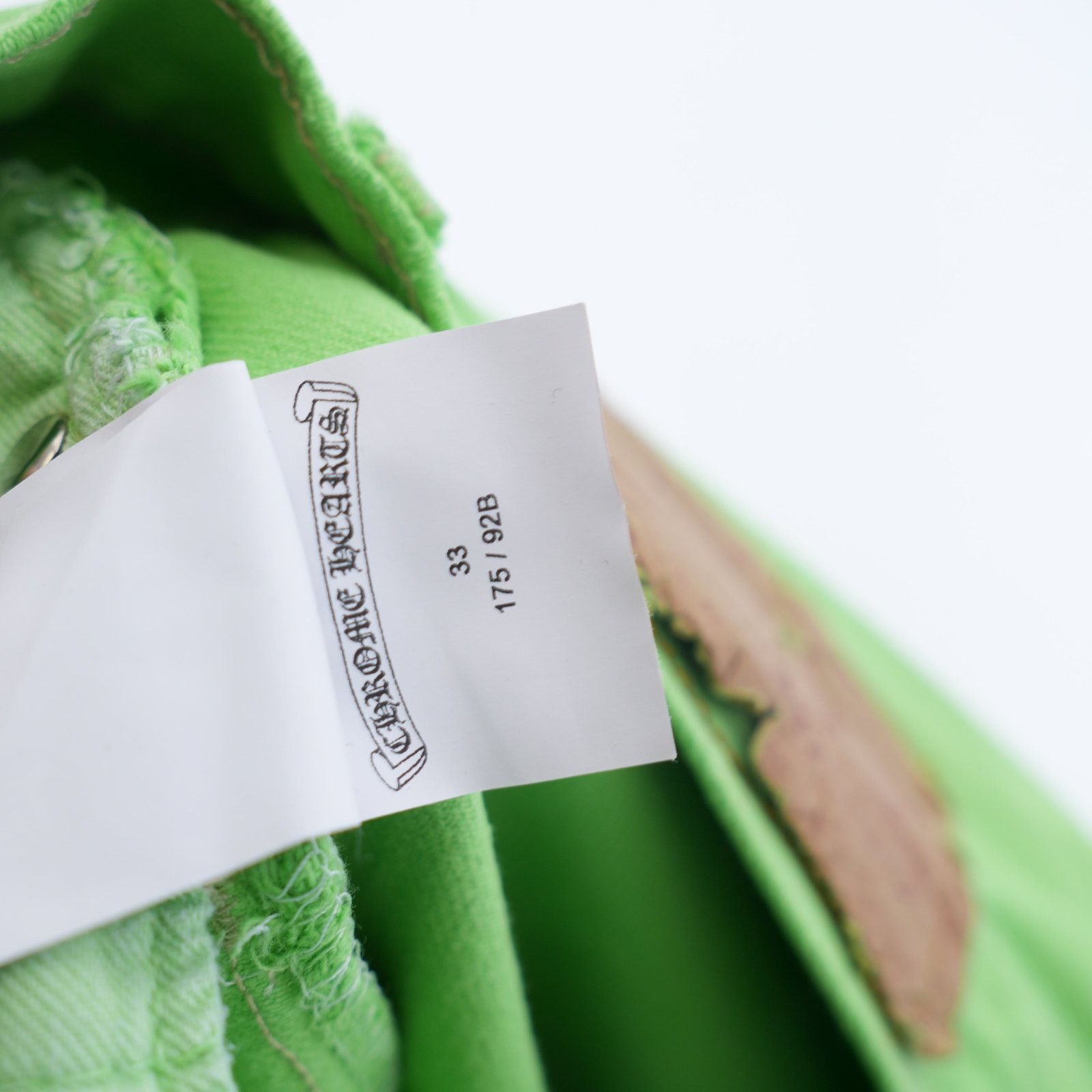 Chrome Hearts CHROME HEARTS SLIME NEON GREEN SEX RECORDS CROSS PATCH JEANS Size US 33 - 15 Thumbnail