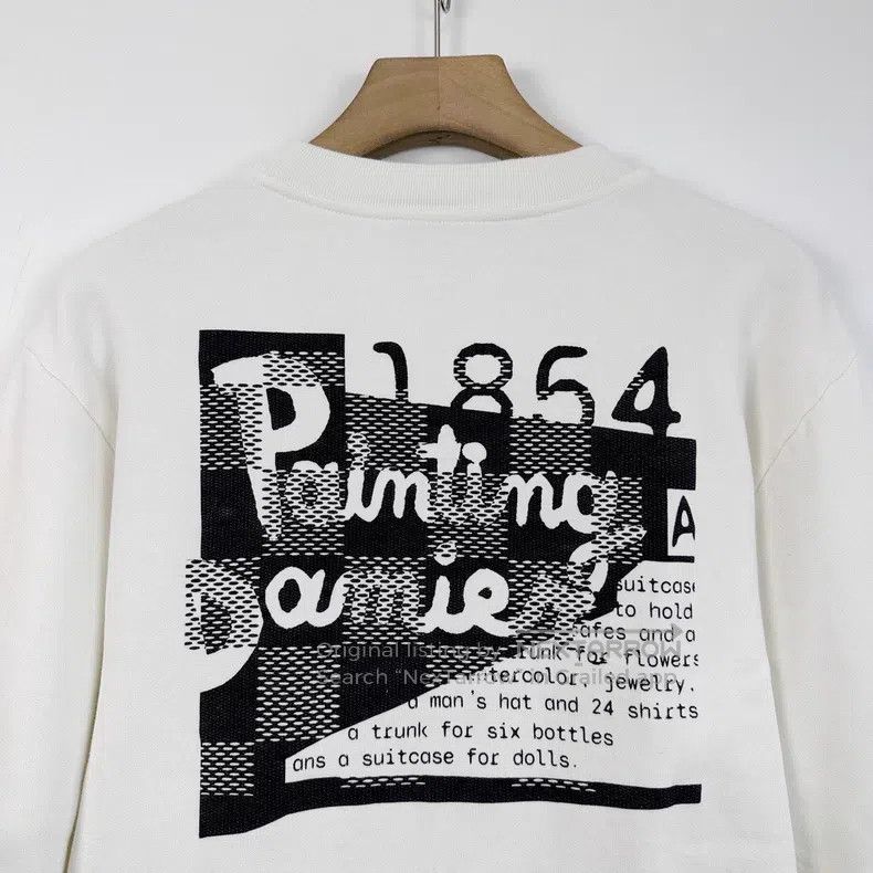 Louis Vuitton Louis Vuitton Ink-splashed monogram doodle printed crewnec Size US M / EU 48-50 / 2 - 6 Thumbnail