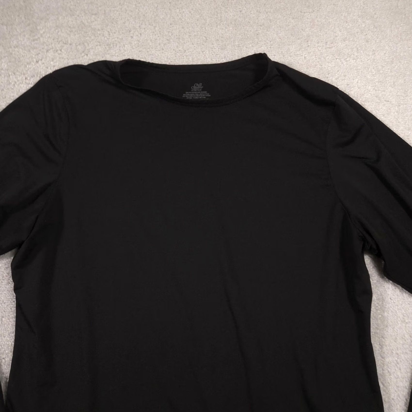 Vintage Chill Chasers Shirt Womens 2X Black Stretch Tagless Base Layer Long Johns Thermal Long Sleeve T-Shirt Size XXL / US 16-18 / IT 52-54 - 4 Thumbnail
