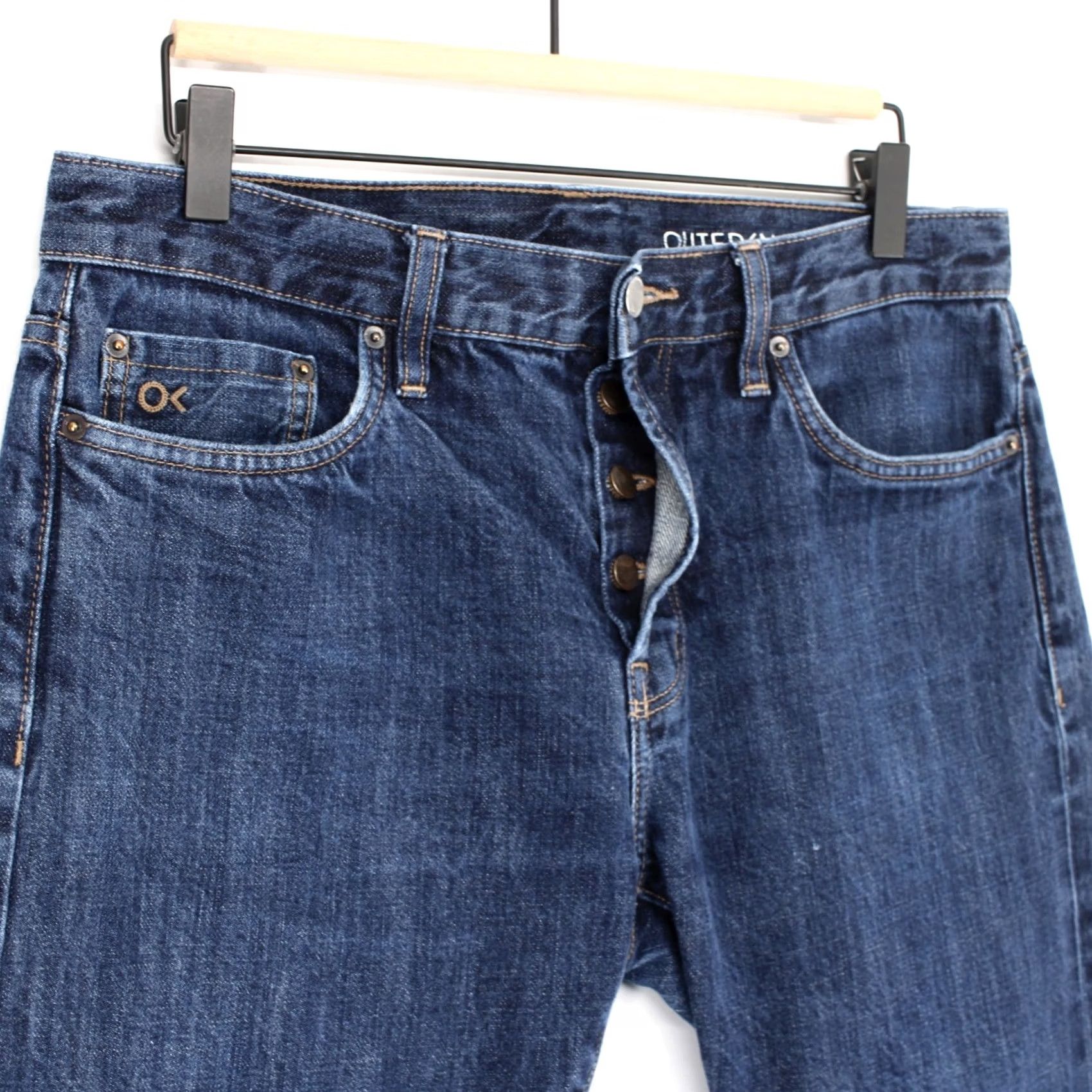 Outerknown Outerknown Ambassador Jeans Mens 32x32 Blue Slim Denim Straight 5-Pocket) Size US 32 / EU 48 - 2 Thumbnail