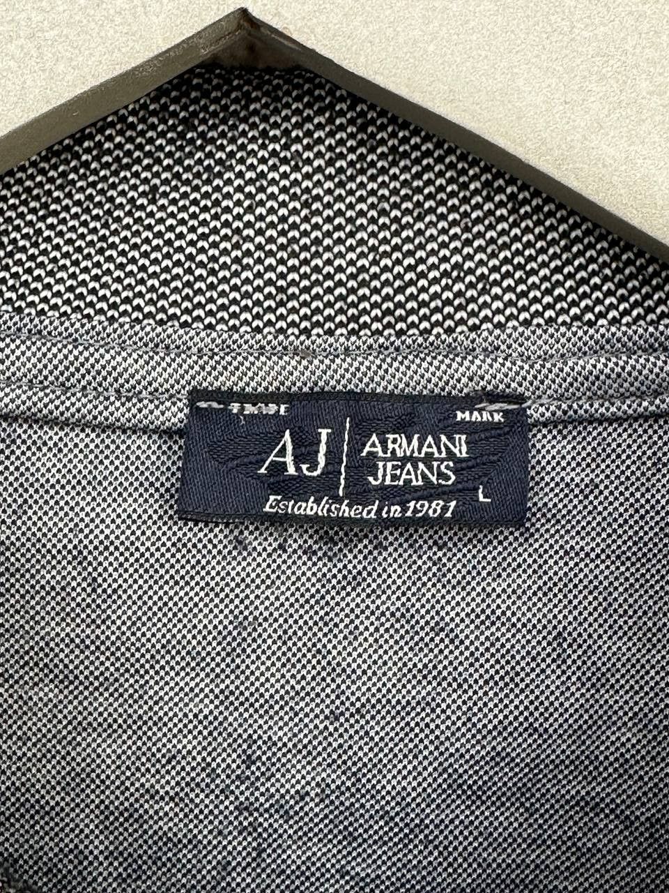 Giorgio Armani Armani Jeans Textured Pique LS Polo Shirt Men's Size L Size US L / EU 52-54 / 3 - 10 Thumbnail