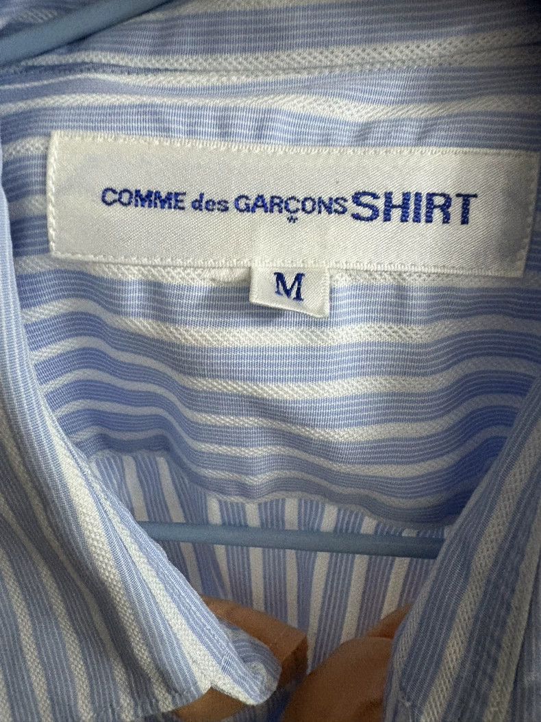 Comme des Garcons Comme Des Garcons Blue and white striped short sleeve shir Size US M / EU 48-50 / 2 - 3 Thumbnail