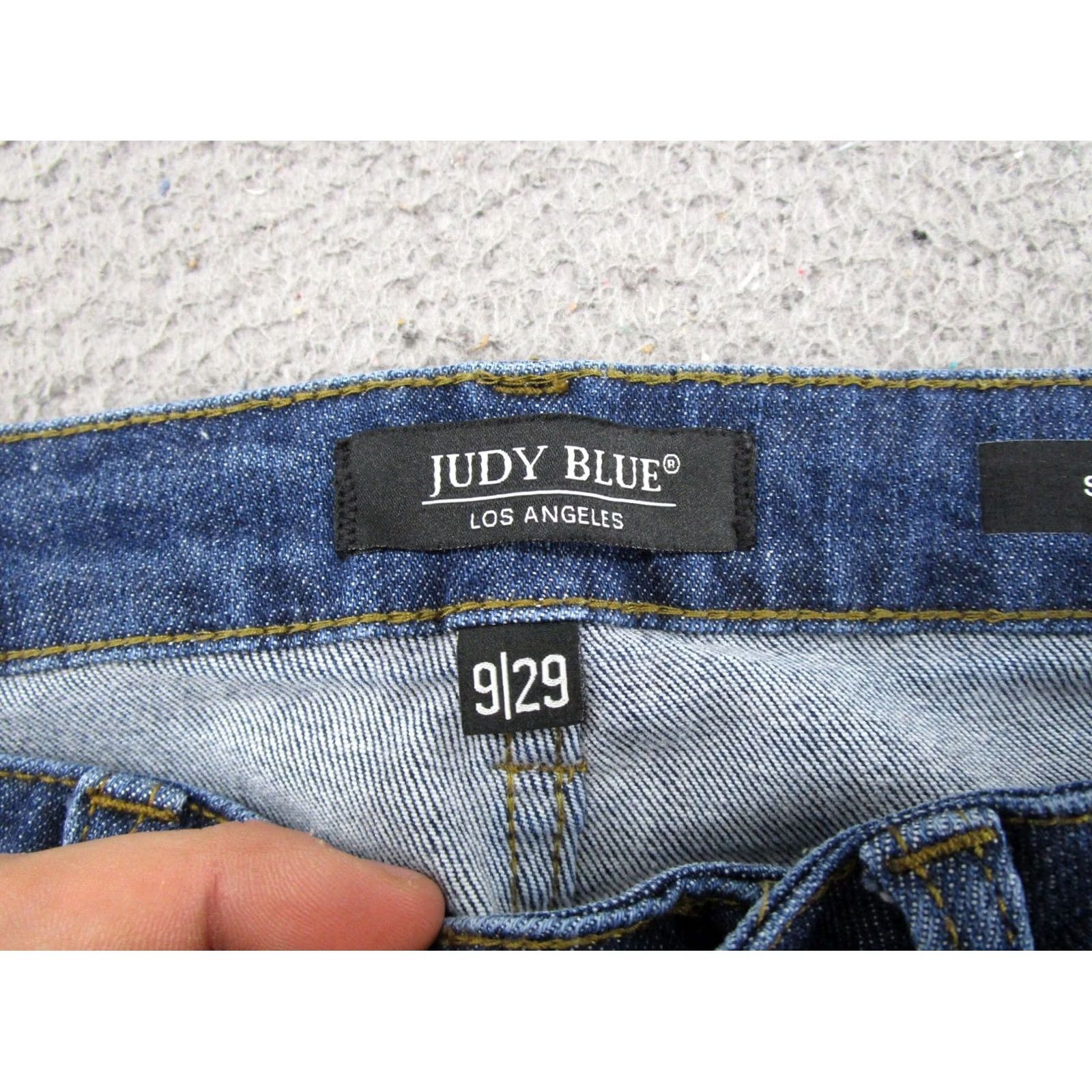 Denime Judy Blue Womens Cuffed Distressed Denim Skinny Fit Blue Jeans 9/29 Regular Size 29 Womens Jeans Blue Skinny Womens Size 29" - 4 Thumbnail