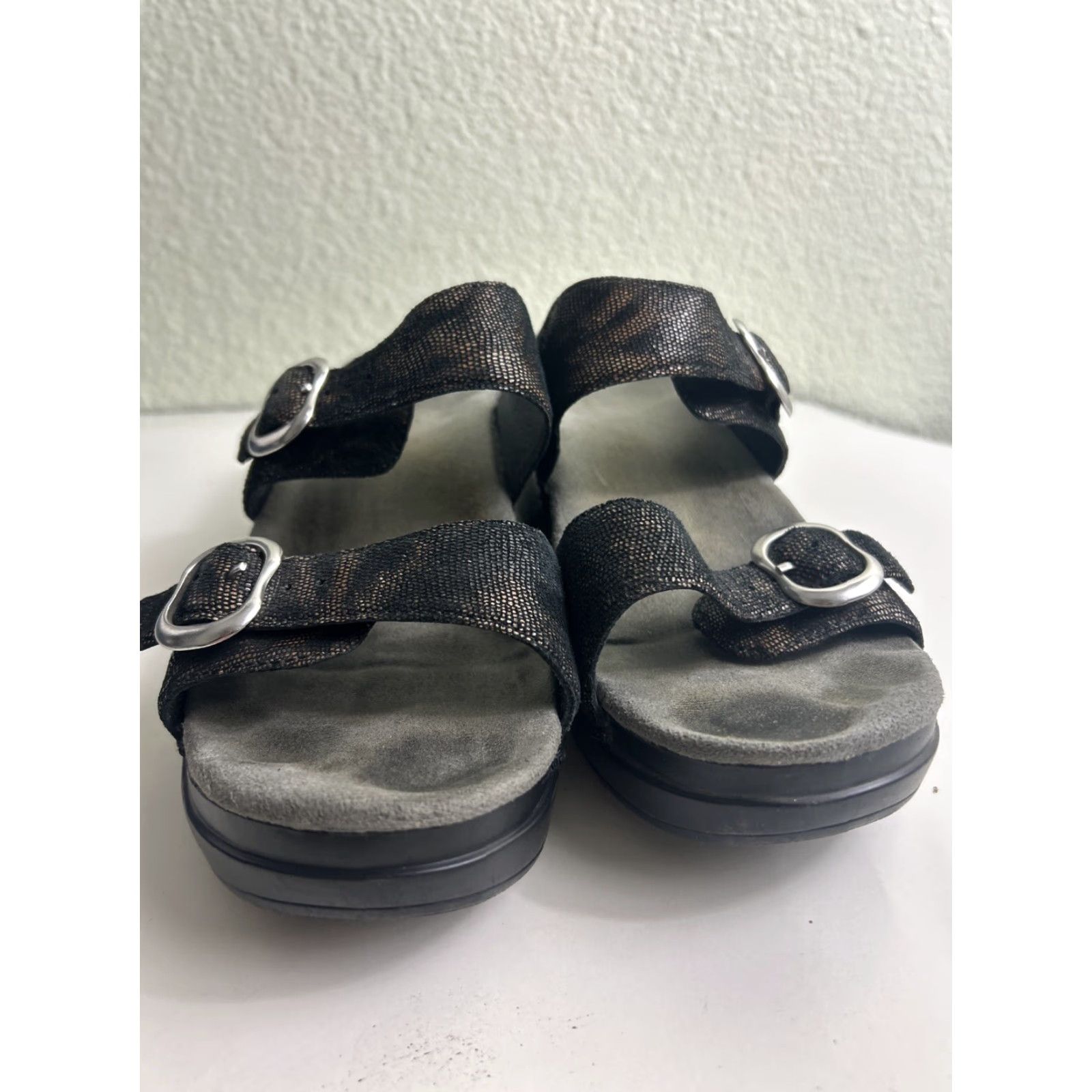Dansko Dansko Sophie Slide Sandals Black/Brown Animal Print - Size 40 US 9.5 Womens Sandal Size US 10 / IT 40 - 6 Thumbnail