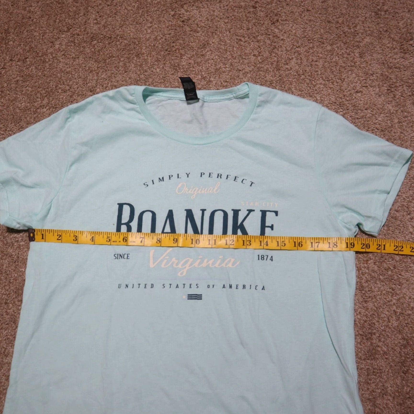 Anvil Roanoke Virginia VA Tee T-Shirt Simply Perfect Women's Large Blue Anvil Shirt Graphic Womens Size L Size L / US 10 / IT 46 - 4 Thumbnail