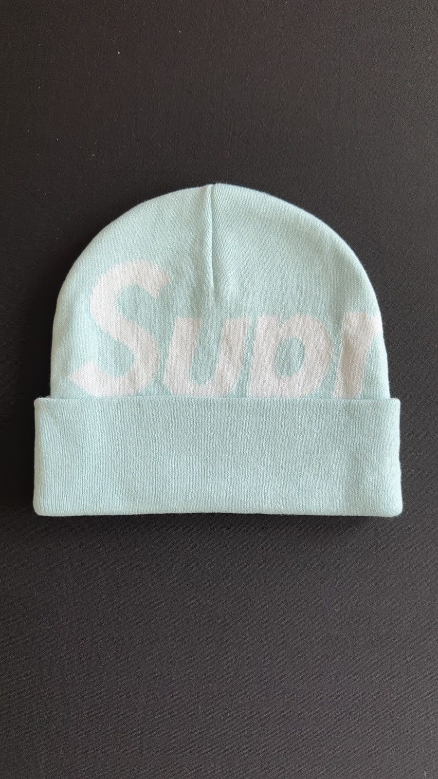 Supreme Supreme Big Logo Beanie Light Blue Size ONE SIZE - 1 Thumbnail