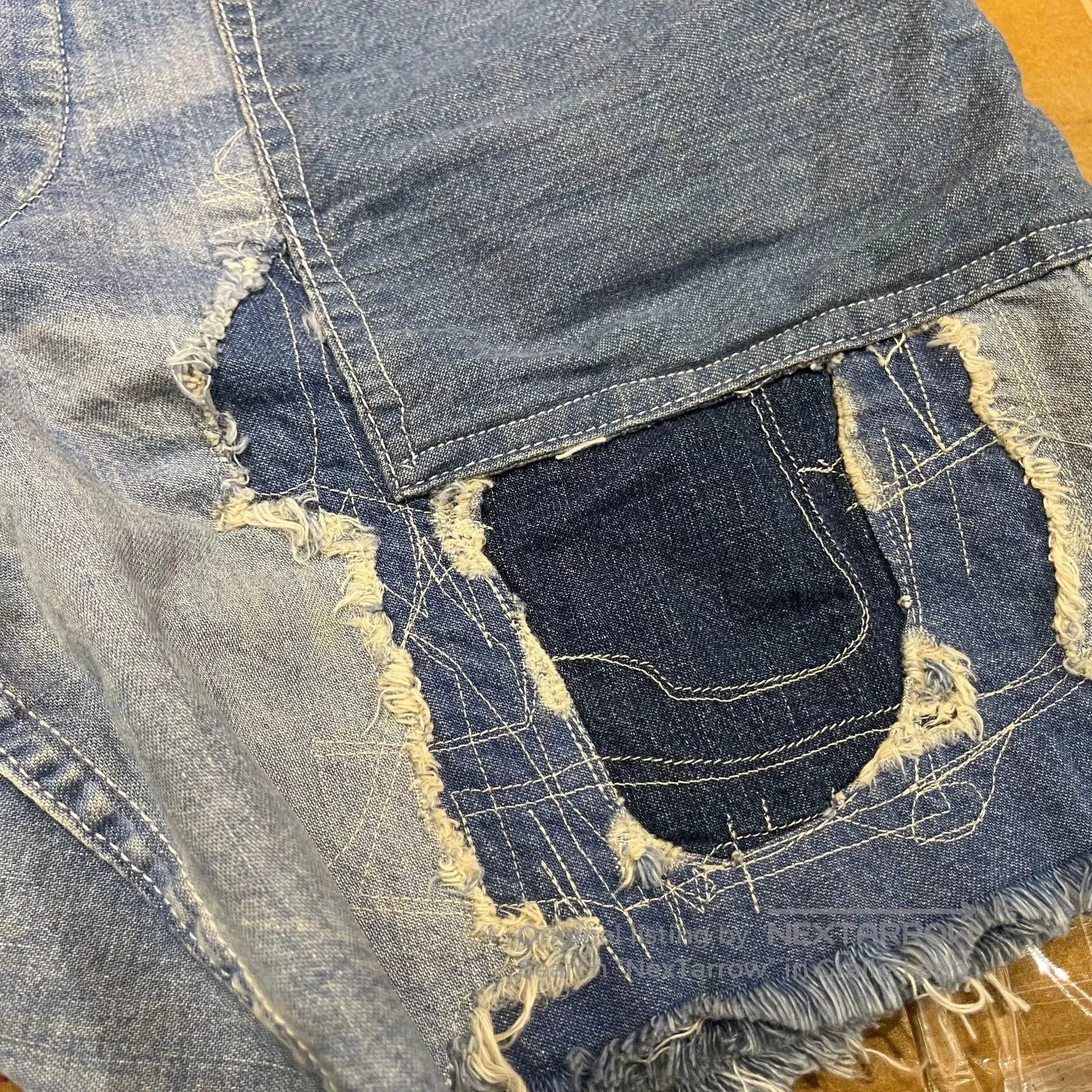 RRL Ralph Lauren rrl patchwork denim shorts by ralph lauren. Size US 30 / EU 46 - 7 Thumbnail