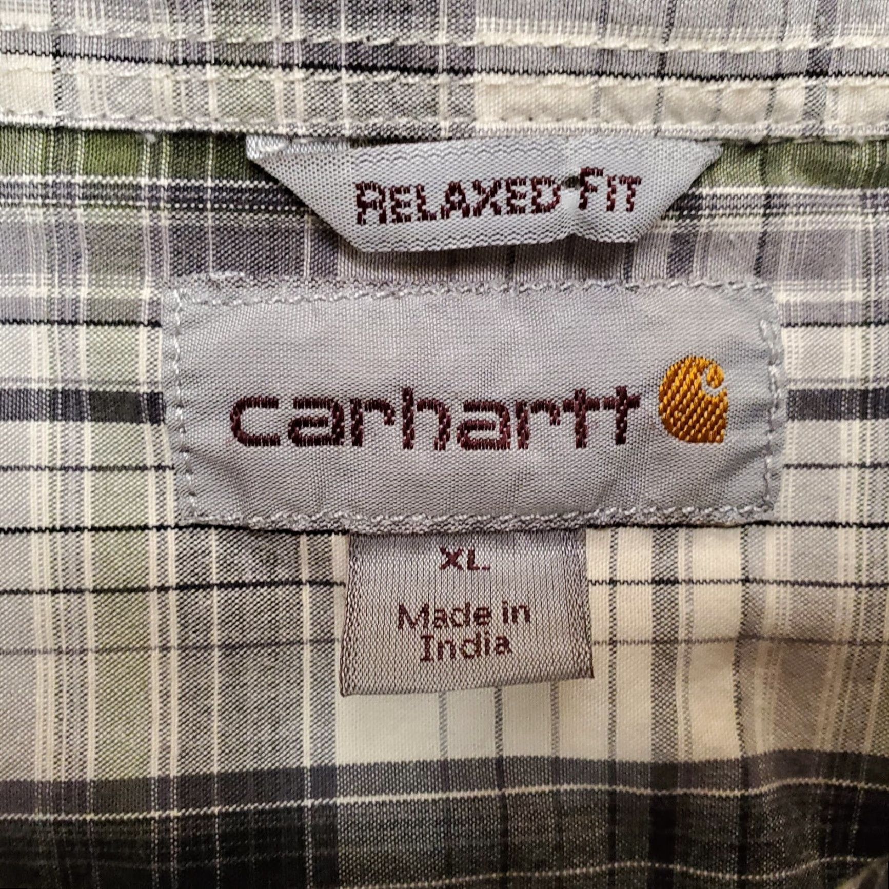 Carhartt Carhartt Shirt Mens XL Black Plaid Relaxed Fit Short Sleeve Outdoors Button-Up Shirt Size US XL / EU 56 / 4 - 5 Thumbnail
