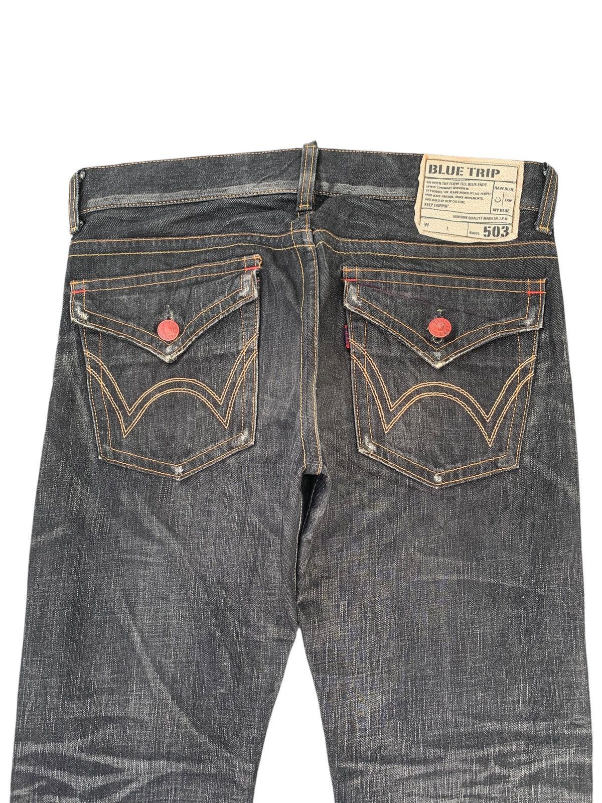 Edwin RARE💥EDWIN 503 FLARE BLUE TRIP CLAWNMARK MUDWASH DENIM Size US 35 - 8 Thumbnail