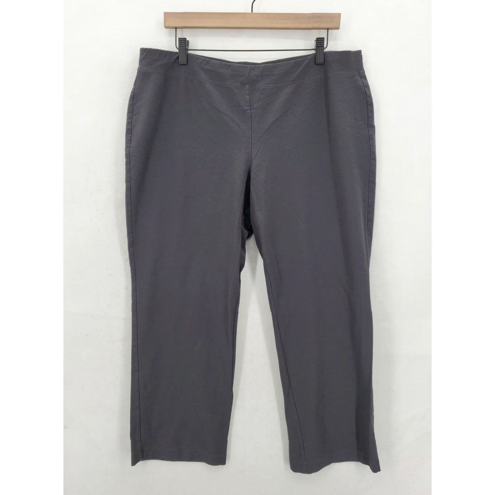 Eileen Fisher Eileen Fisher Pants Womens XL Black Stretch Crepe Knit Ankle Pull On Made in USA Size 40" / US 18 - 2 Thumbnail