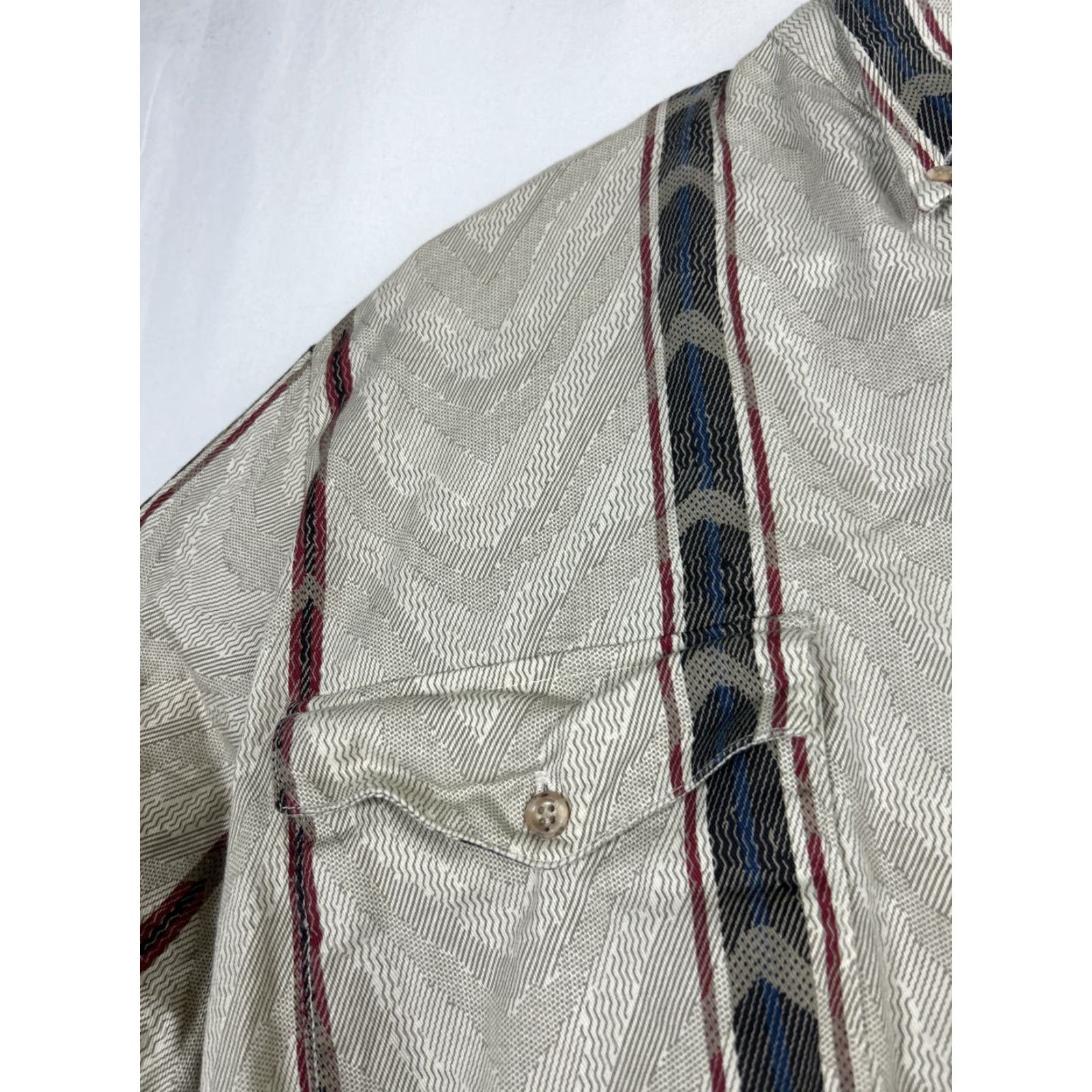 Roper Line Roo Roper Mens Large Striped Western Button-Up Shirt Size US L / EU 52-54 / 3 - 3 Thumbnail