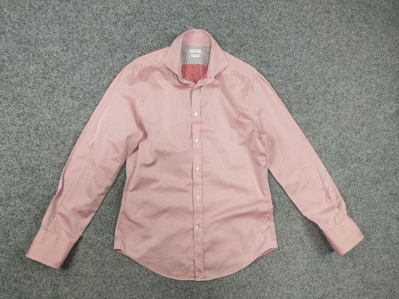 Brunello Cucinelli Brunello Cucinelli Italy Design Cotton pink Button shirt Size US M / EU 48-50 / 2 - 2 Thumbnail