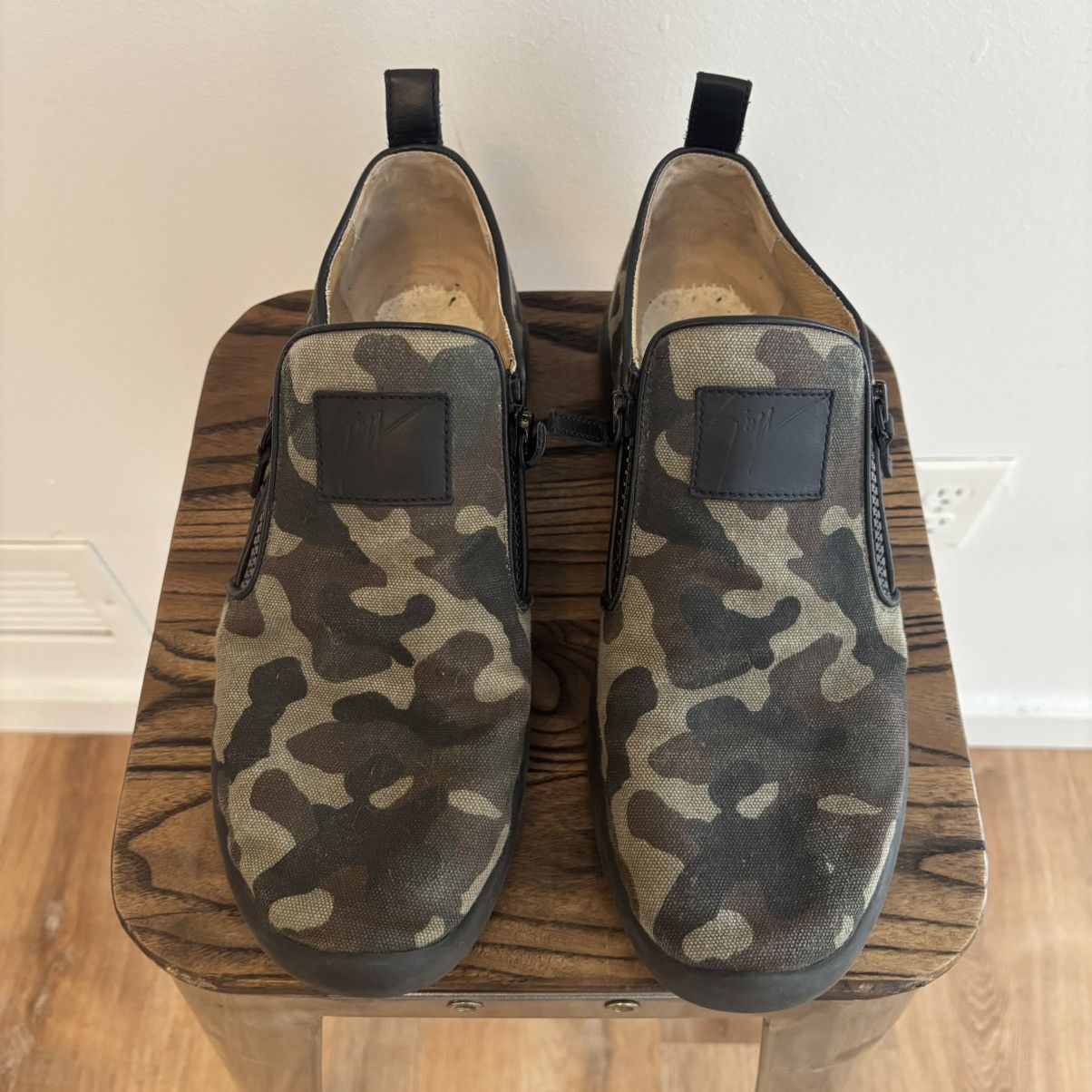 Giuseppe Zanotti Giuseppe Zanotti green camo print slip-on size 45 Size US 12 / EU 45 - 4 Thumbnail