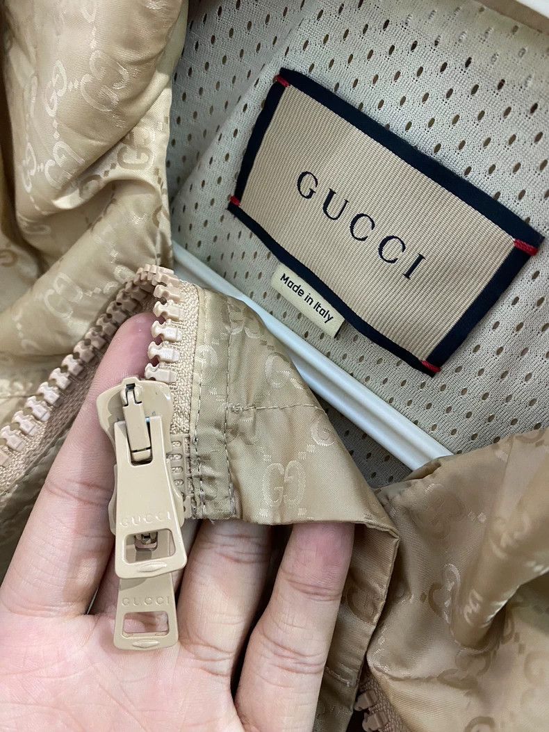 Gucci Gucci Size 38 Khaki full-print old flower hooded jacket Si Size US XS / EU 42 / 0 - 3 Thumbnail