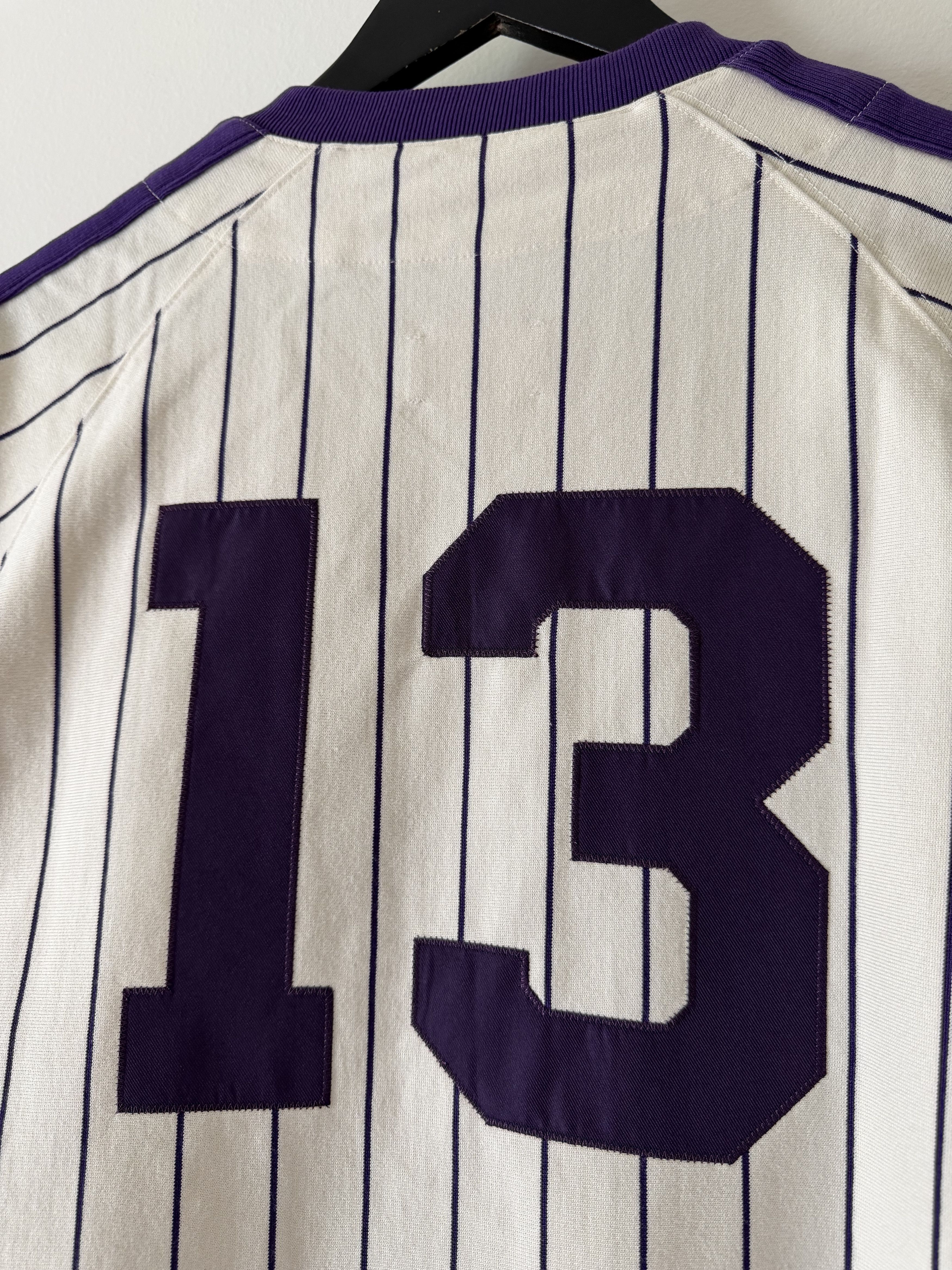 Aime Leon Dore Aime Leon Dore Baseball Jersey in White Purple Size US M / EU 48-50 / 2 - 6 Thumbnail