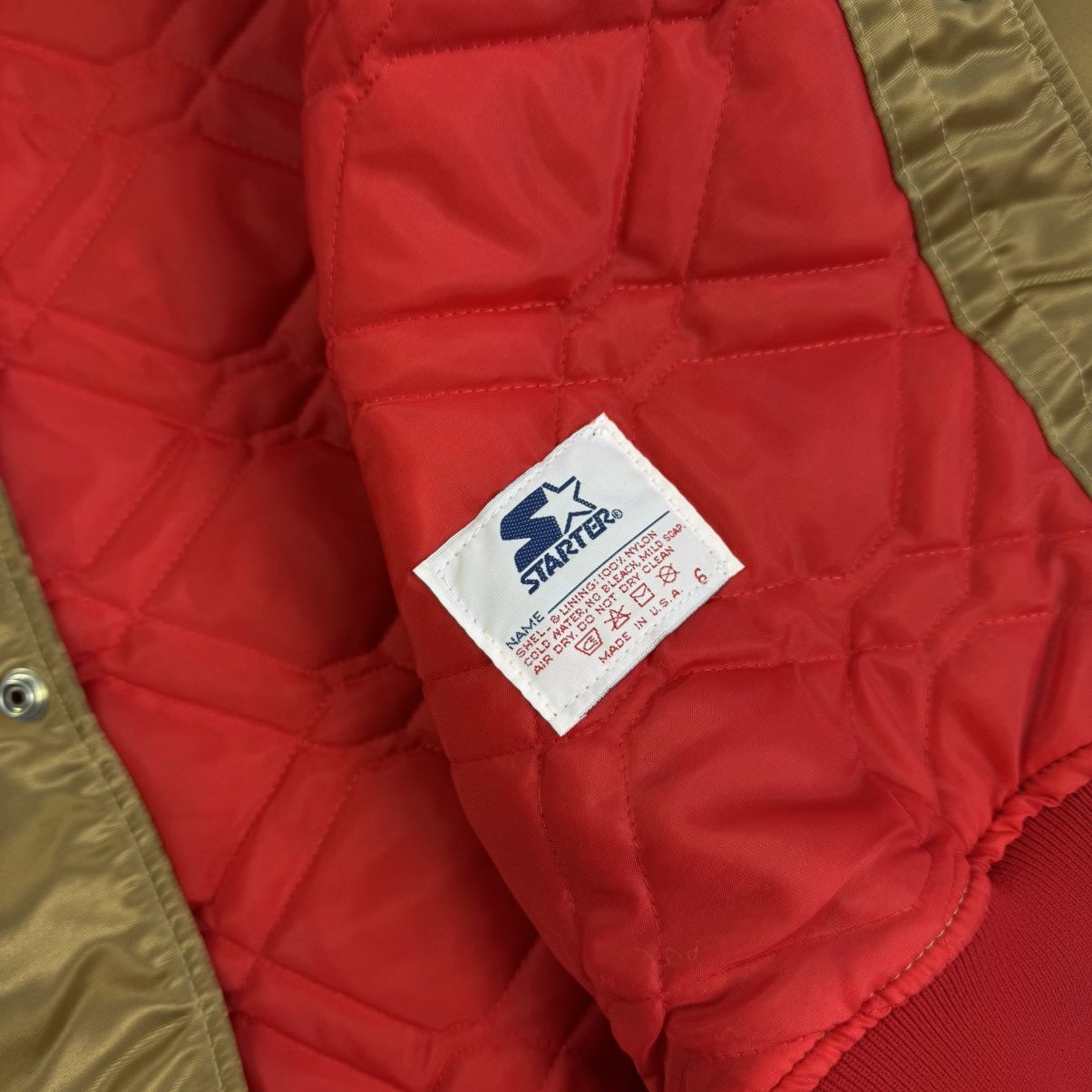 NFL × Starter × Vintage 80s STARTER SAN FRANCISCO 49ers NFL SATIN BOMBER JACKET Sz M Size US M / EU 48-50 / 2 - 11 Thumbnail