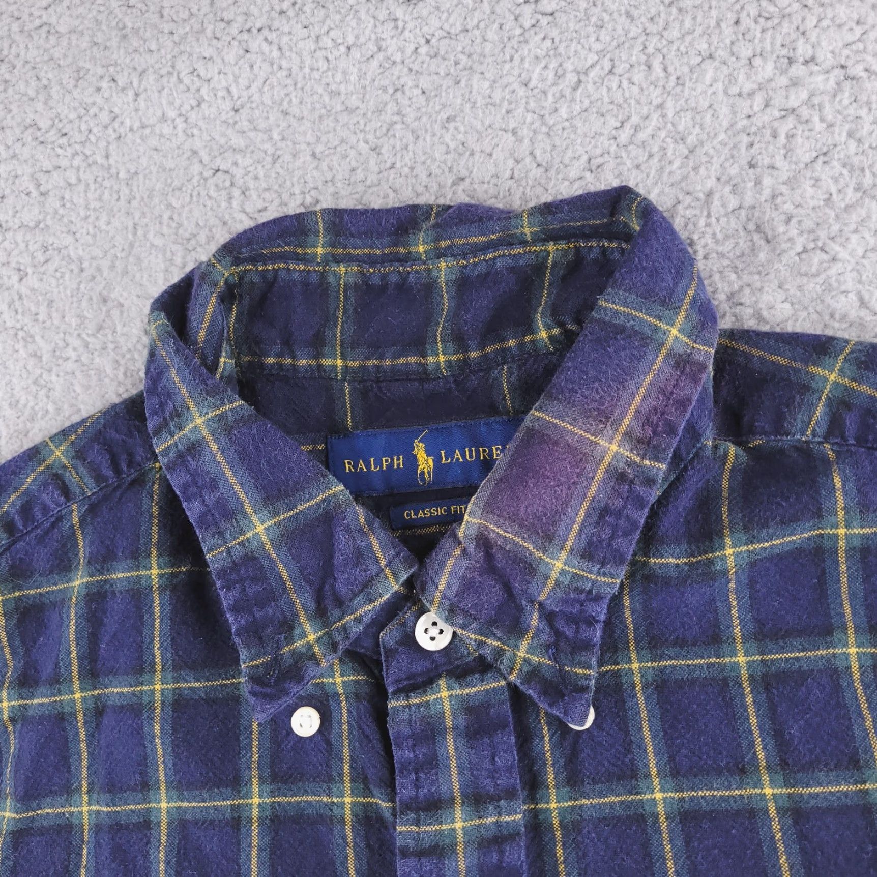 Polo Ralph Lauren Polo Ralph Lauren Shirt Mens L Flannel Blue Green Long Sleeve Button Casual Size US L / EU 52-54 / 3 - 3 Thumbnail
