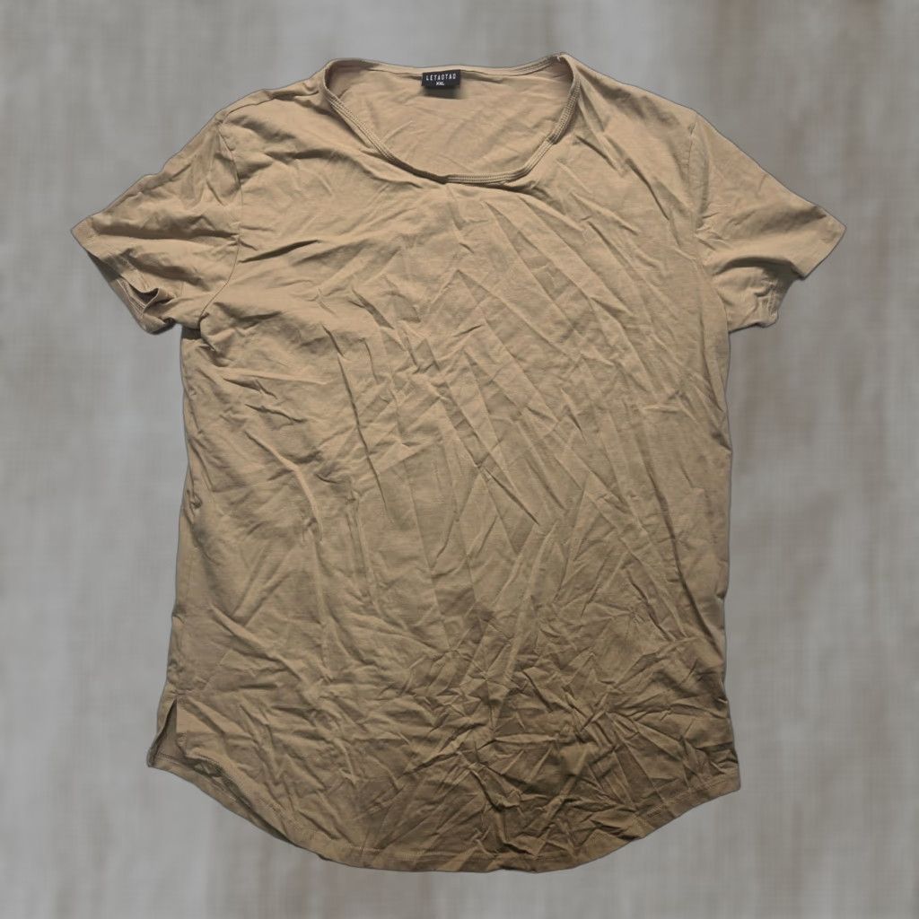Vintage Letaotao T-Shirt Brown 2XL Regular Short Sleeve Jersey Cotton Blend Men Shirt 90s USA Fall Spring Summer Winter Easy Care Preshrunk Vintage: No Size US XXL / EU 58 / 5 - 1 Thumbnail