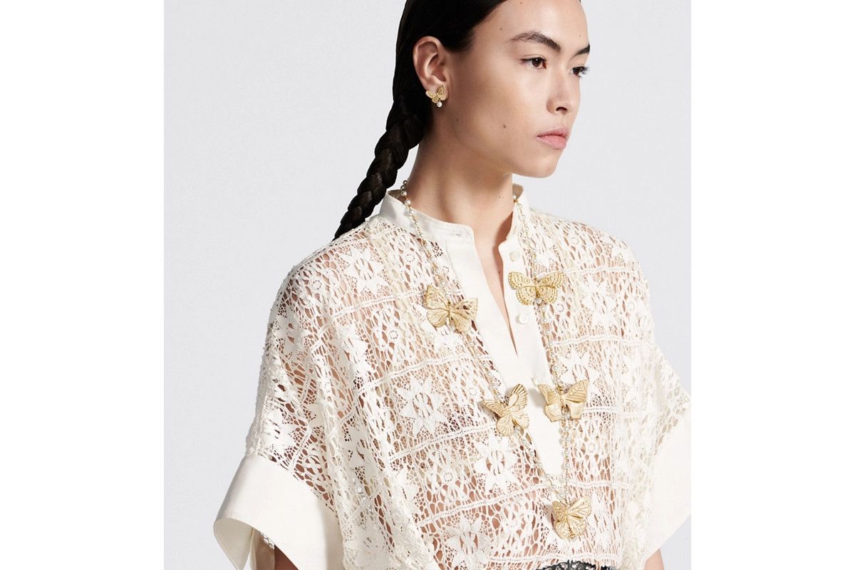Dior o1bcso1str0225 Blouse in Ecru Size S / US 4 / IT 40 - 6 Thumbnail