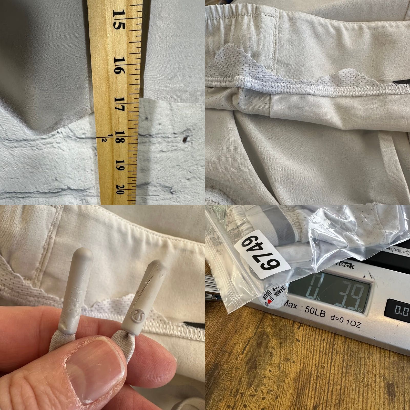 Lululemon Lululemon Surge Mens Athletic Training Shorts Gray Perforated Performance M Size US 31 - 8 Thumbnail
