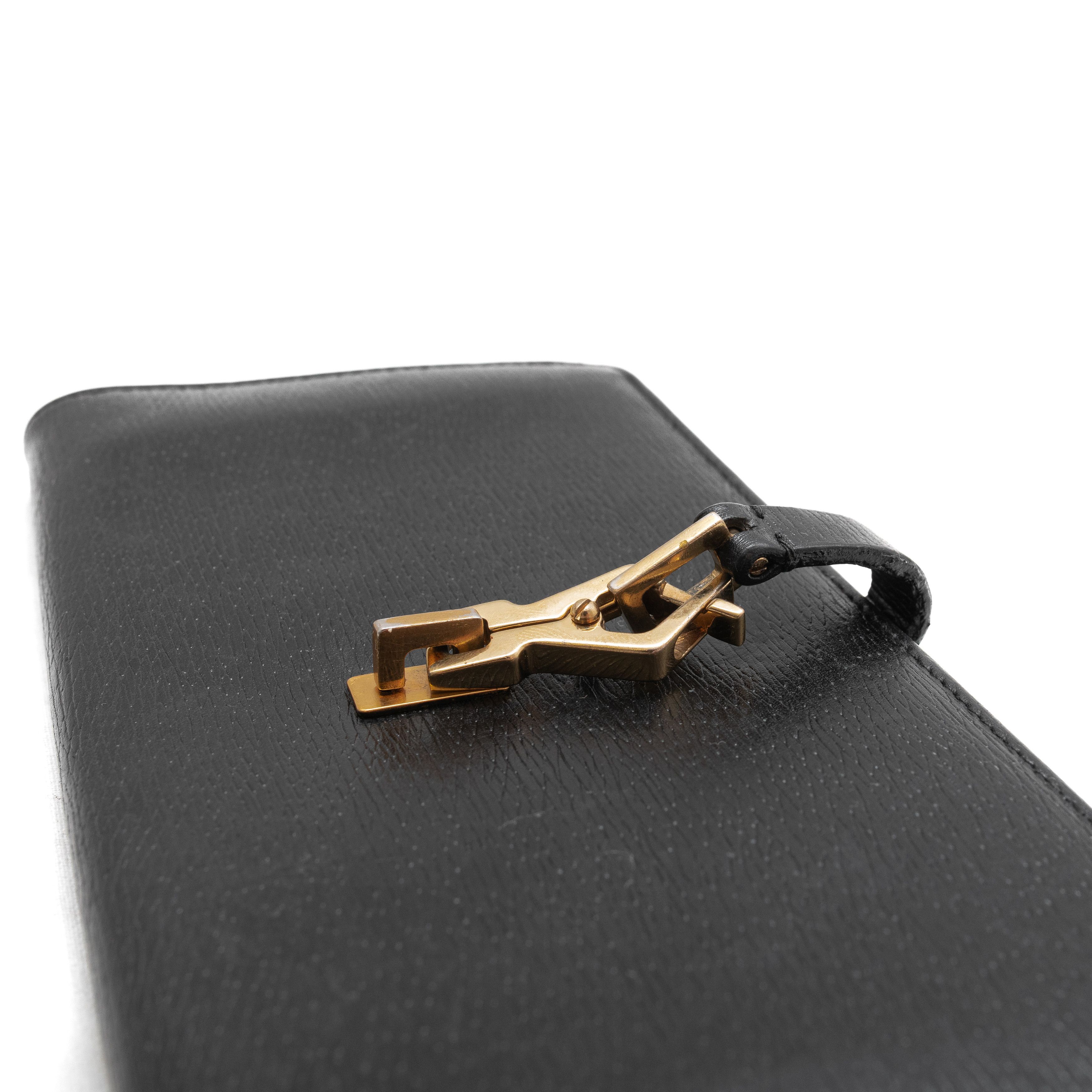 Gucci GUCCI Jackie Black Grained Leather Bifold Wallet Size ONE SIZE - 6 Thumbnail
