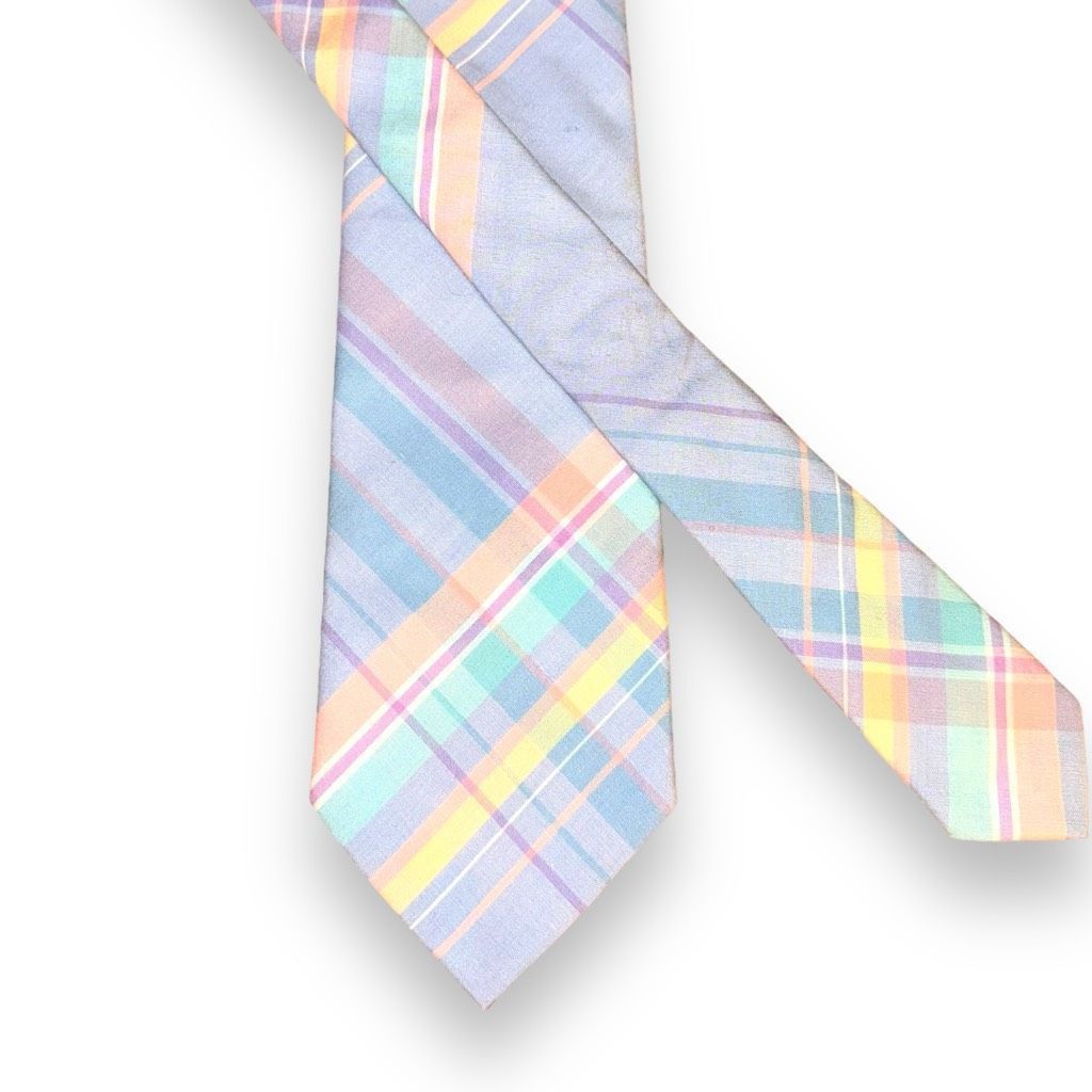 Pendleton 70s Pendleton Pastel Check Cotton Neck Tie Size ONE SIZE - 1 Thumbnail