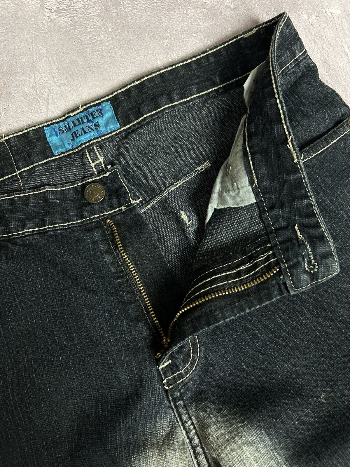 Vintage y2k Smarten Flared Jeans Vintage sz 30x34 90s RARE Size US 30 / EU 46 - 4 Thumbnail