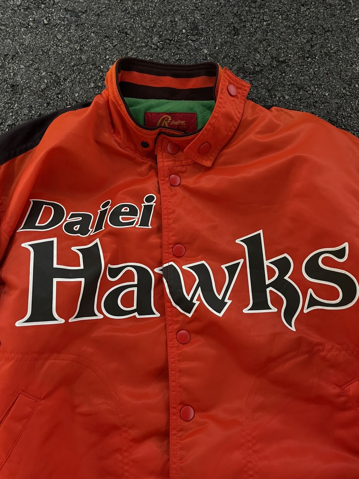 Asics × Vintage Vintage 90s Rawlings Fukuoka Daiei Hawks Jacket Size US L / EU 52-54 / 3 - 4 Thumbnail