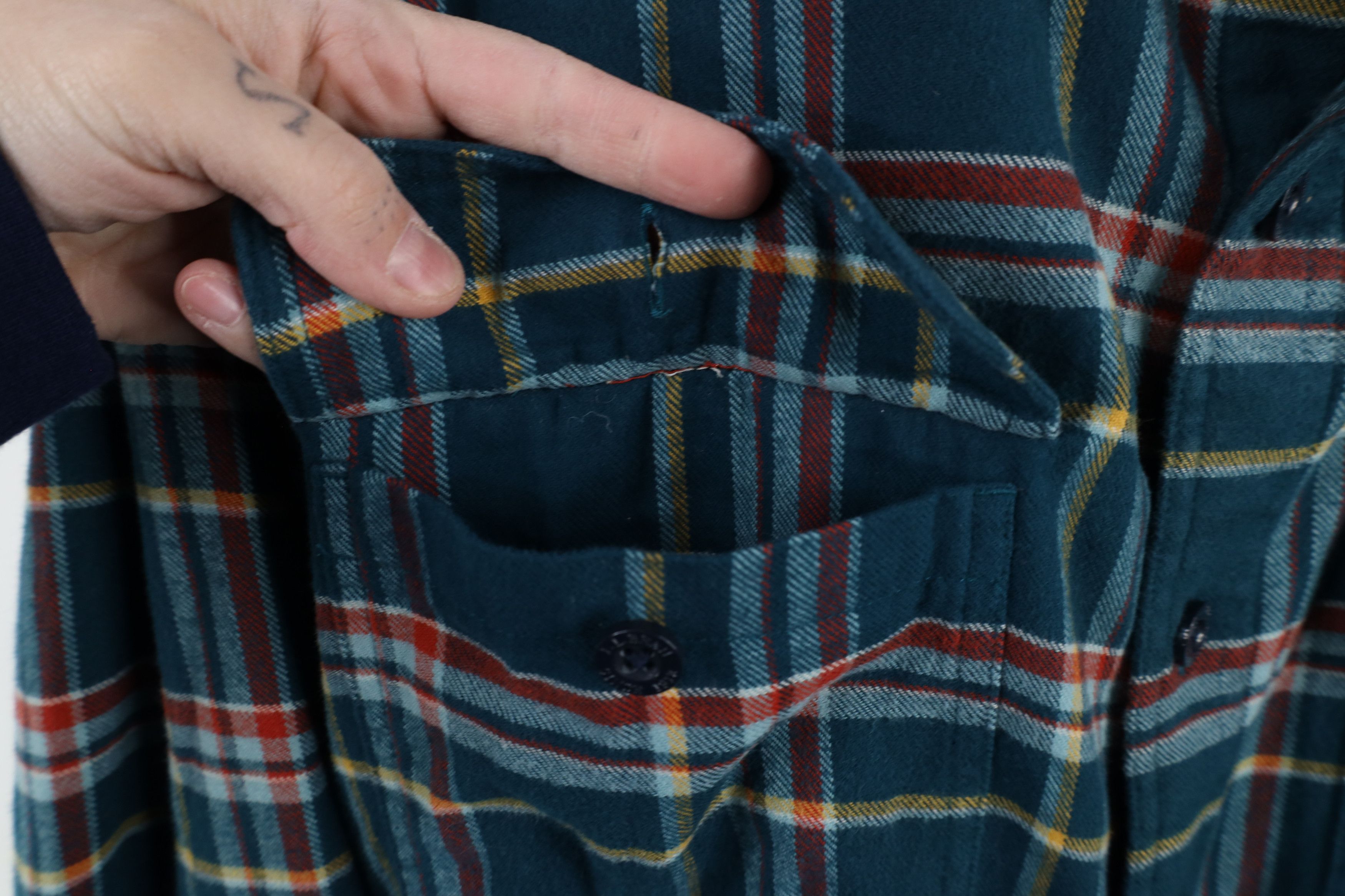 L.L. Bean × Vintage Vintage LL Bean Lined Flannel Button Shirt Jacket Shacket Size US XXL / EU 58 / 5 - 4 Thumbnail