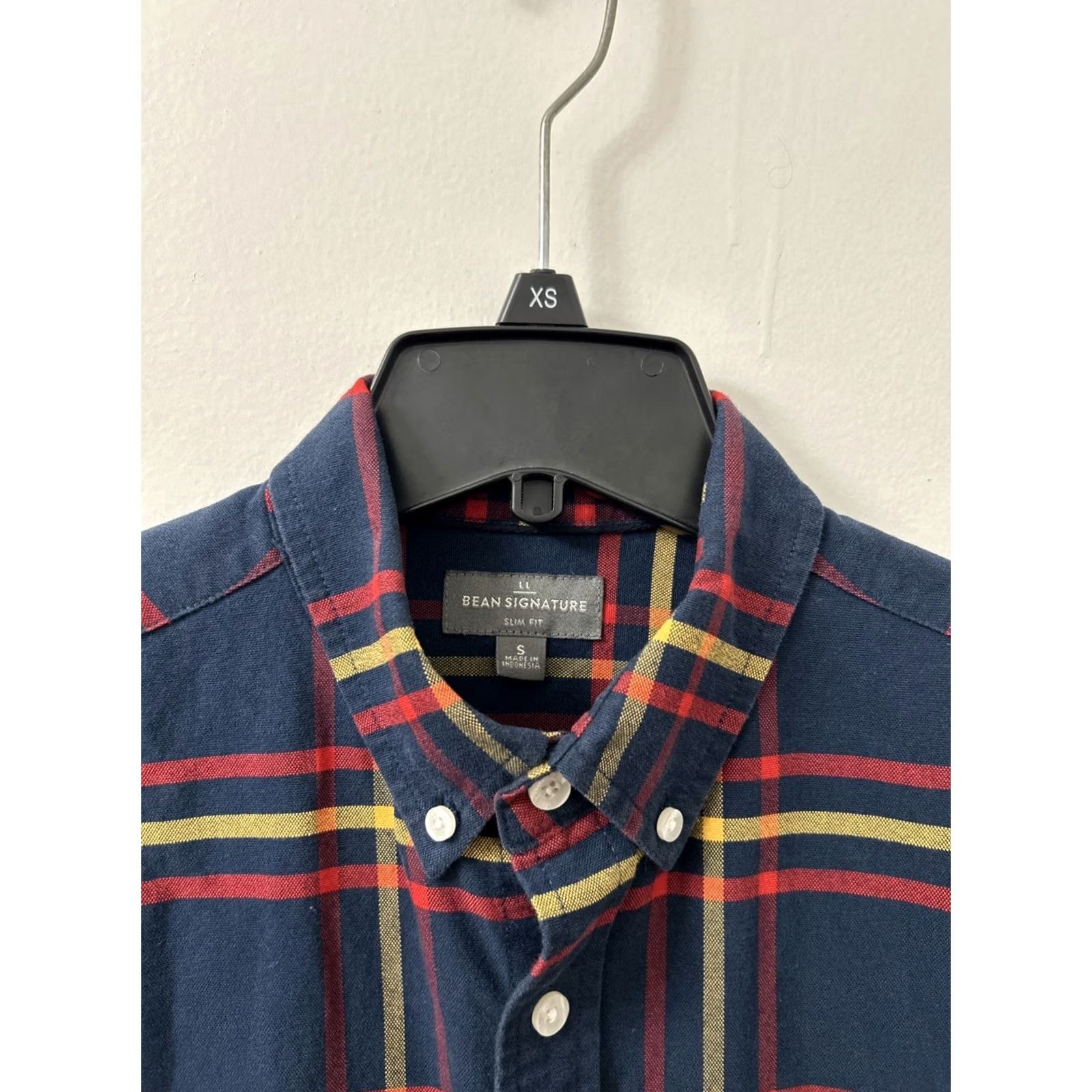 Vintage VINTAGE LL BEAN Signature Shirt Mens S Blue Oxford Plaid Slim Fit Button Down L/S 300556 Size US S / EU 44-46 / 1 - 5 Thumbnail