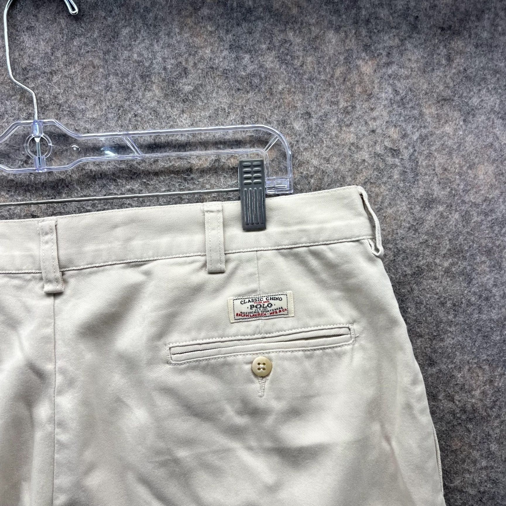 Polo Ralph Lauren Polo Ralph Lauren Shorts Men 36 Khaki Chino Pleated Tan Beige Cotton Vintage No Size US M / EU 48-50 / 2 - 5 Thumbnail