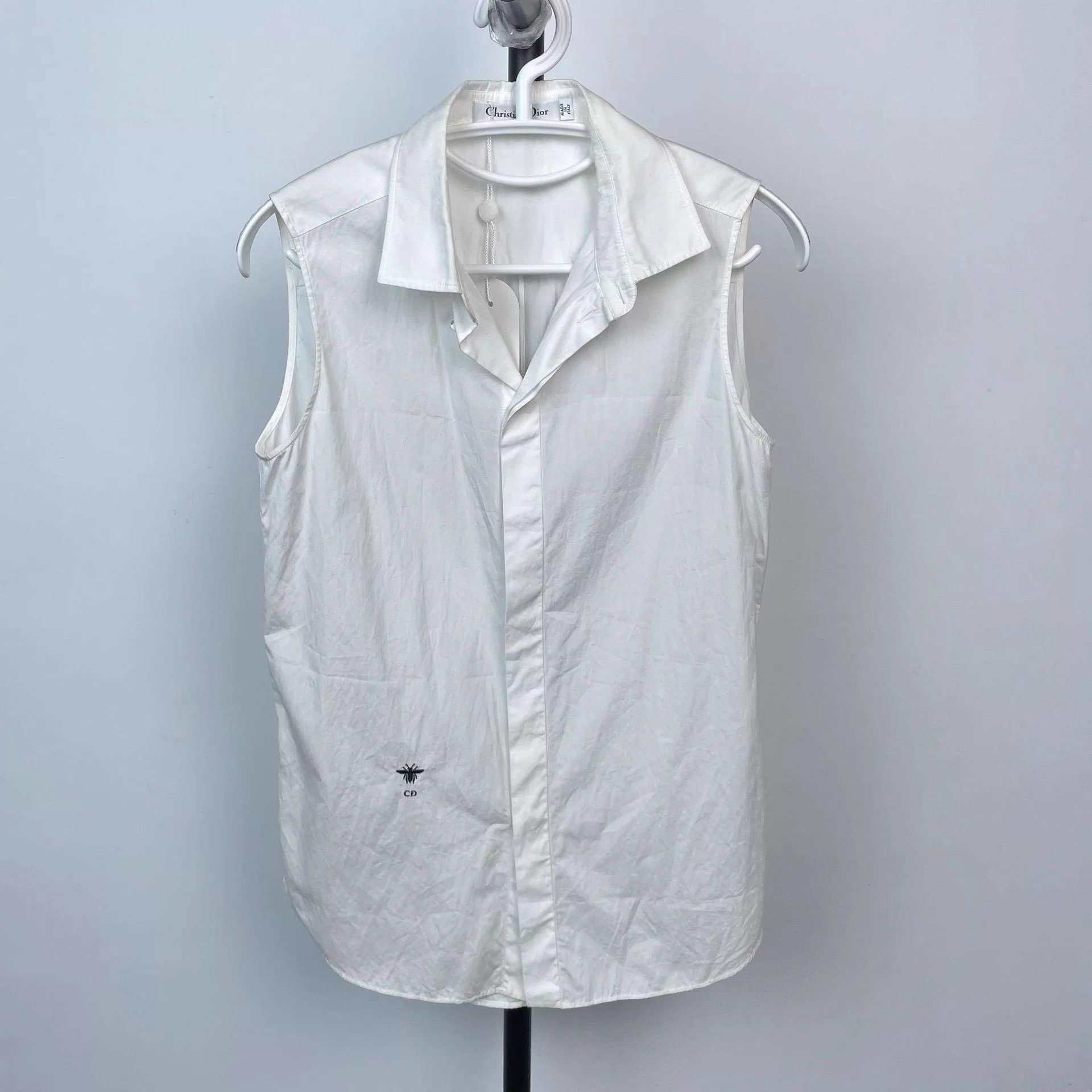 Dior DIOR solid logo square neck sleeveless shirt Size XS / US 0-2 / IT 36-38 - 1 Thumbnail