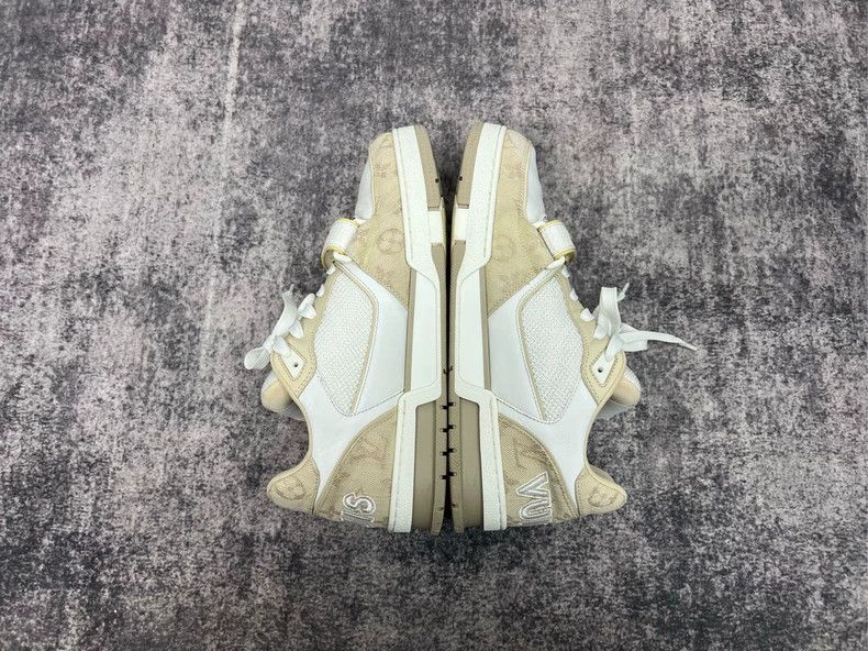 Louis Vuitton Louis Vuitton TRAINER Velcro Shoes in Cream Tea shoes Size US 7.5 / EU 40-41 - 5 Thumbnail