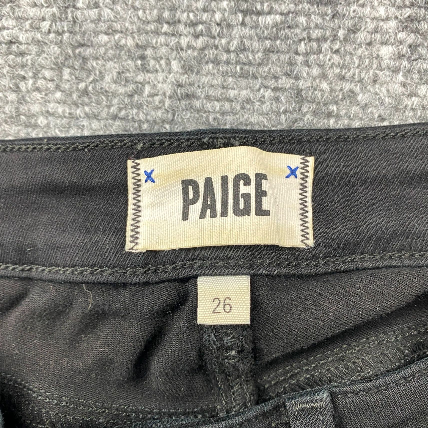 Paige Paige Verdugo Jeans Womens 26 Black Mid Rise Stretch Denim USA Made Ultra Skinny Size 26" / US 2 / IT 38 - 8 Thumbnail