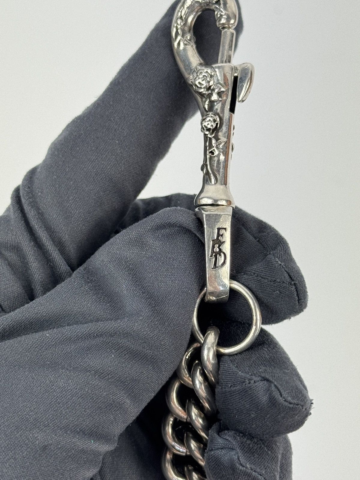 Enfants Riches Deprimes ROSE DETAILED STERLING SILVER CHOKER KEY CHAIN Size ONE SIZE - 5 Thumbnail