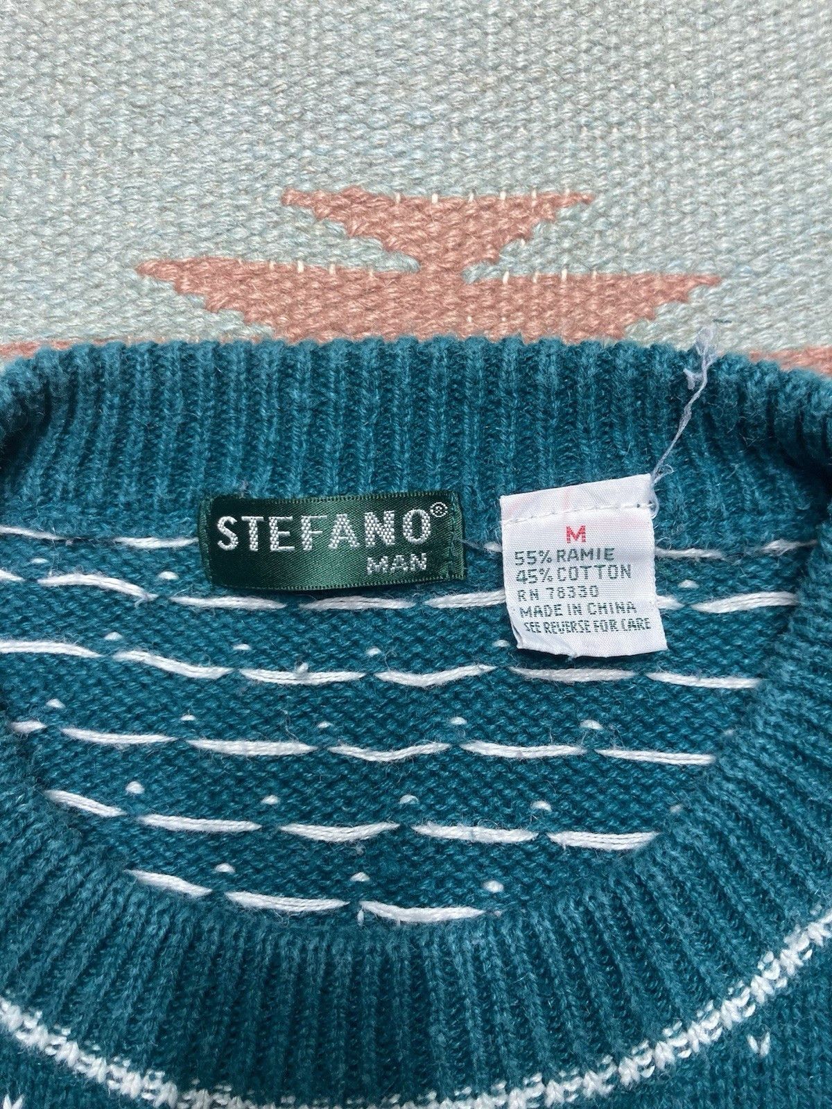 Vintage Vintage 80s sweater ramie cotton Birds Eye Stefano medium Size US M / EU 48-50 / 2 - 4 Thumbnail