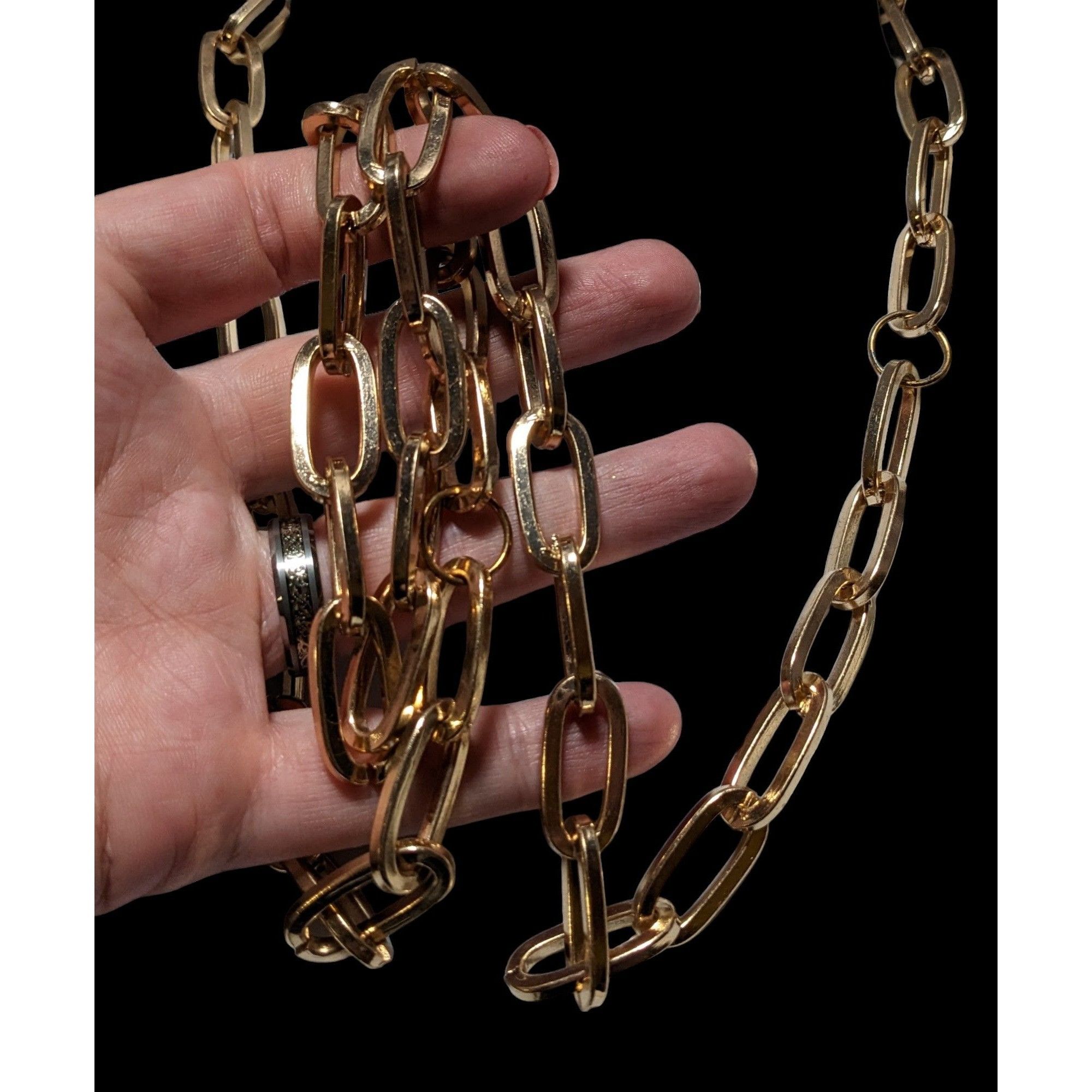 Other Glam Large Link Heavy Gold Chain Necklace Size ONE SIZE - 3 Thumbnail