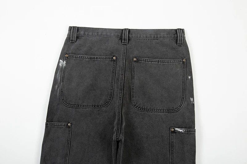 Jean Black Graffiti Wide Jeans Size US 32 / EU 48 - 6 Thumbnail