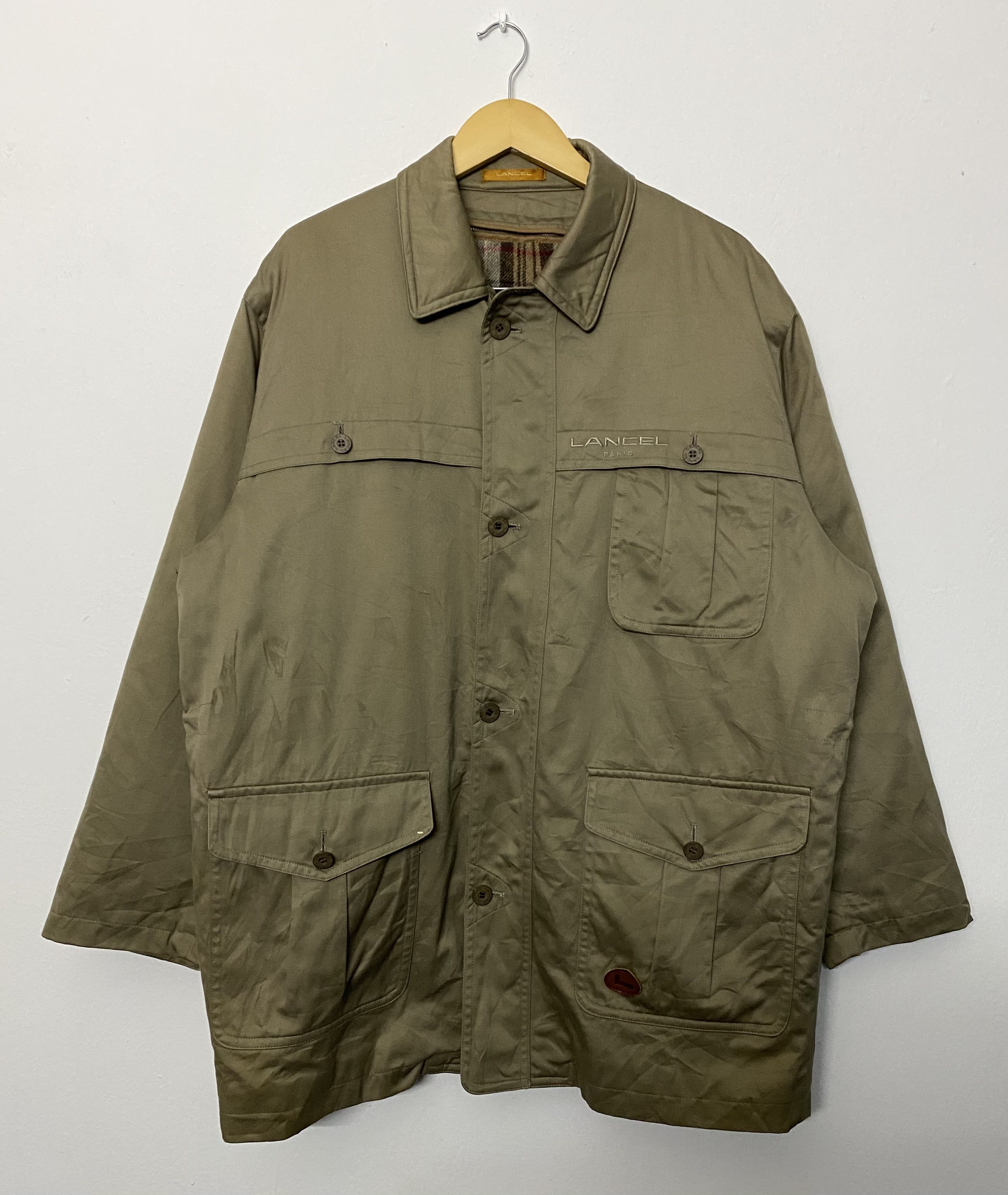 Lancel VTG Lancel Paris Field Jacket Detachable Plaid Wool Liner Size US L / EU 52-54 / 3 - 1 Thumbnail