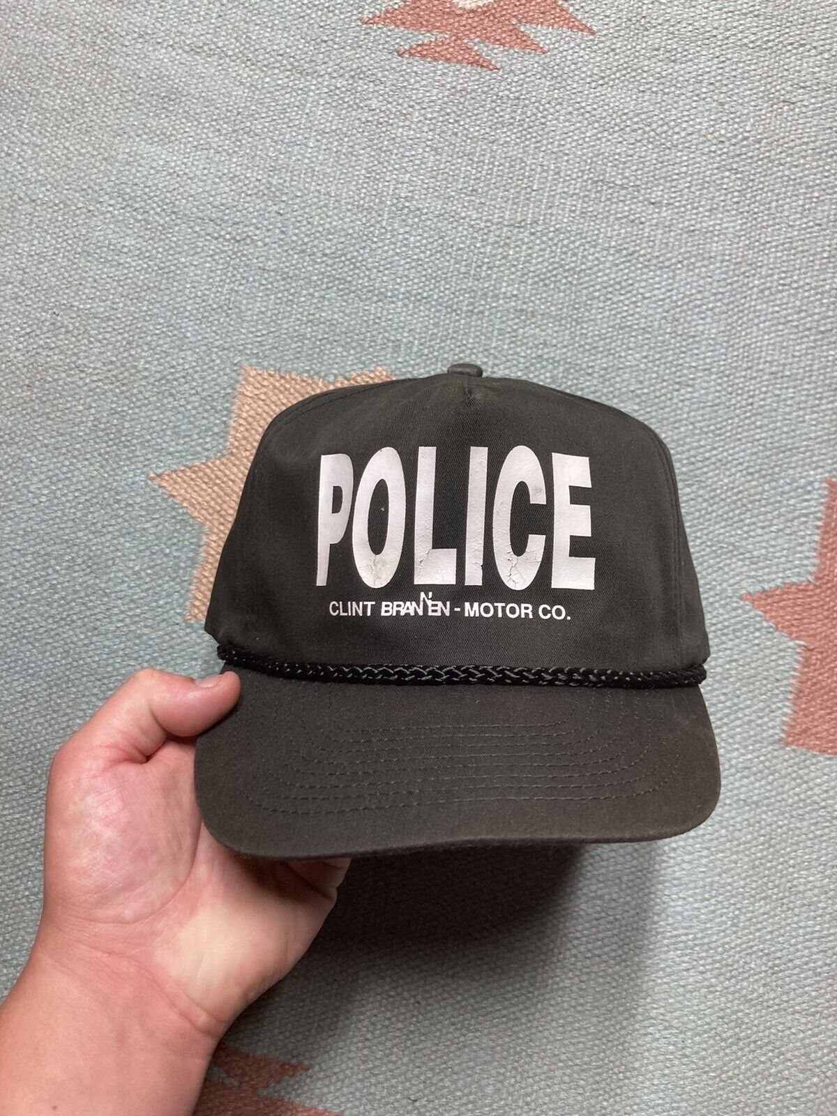 Vintage VTG SnapBack hat police Clint Brannen motor co logo Size ONE SIZE - 2 Thumbnail
