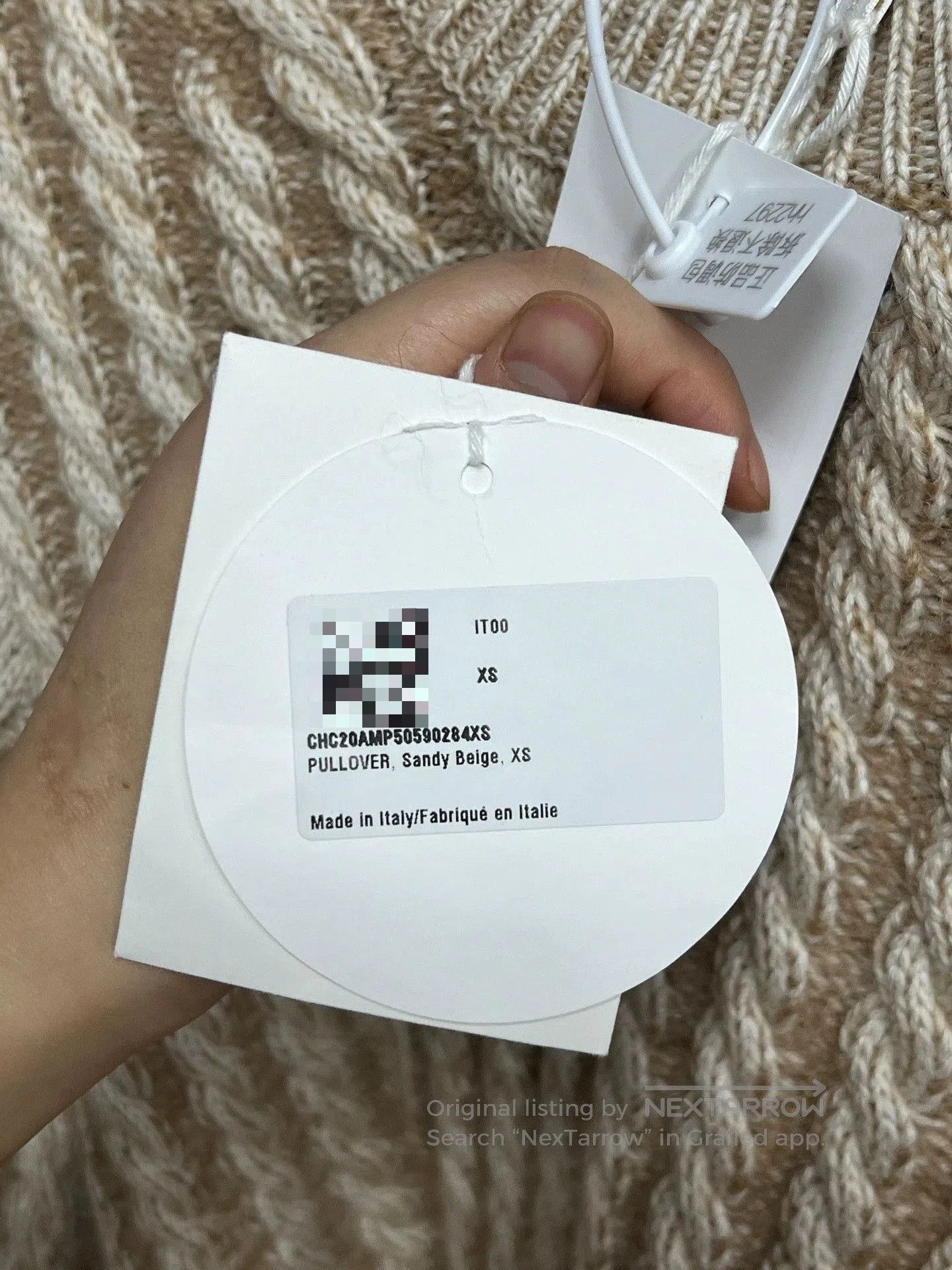 Chloe cream cable knit sweater. Size XS / US 0-2 / IT 36-38 - 3 Thumbnail