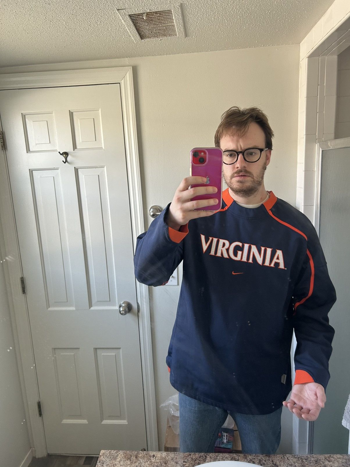 Nike 2009 UNiVERSiTY of ViRGiNiA L/S TENNiS TOP UVA CAVALiERS Size US L / EU 52-54 / 3 - 20 Thumbnail